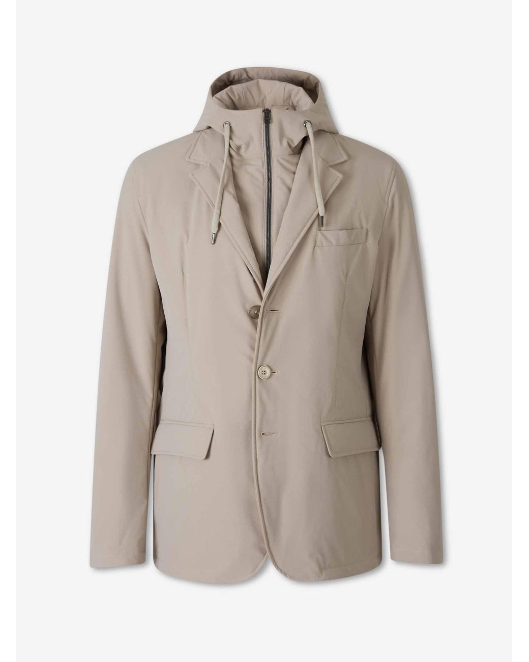 Herno Natural Blazer-Style Coat for men