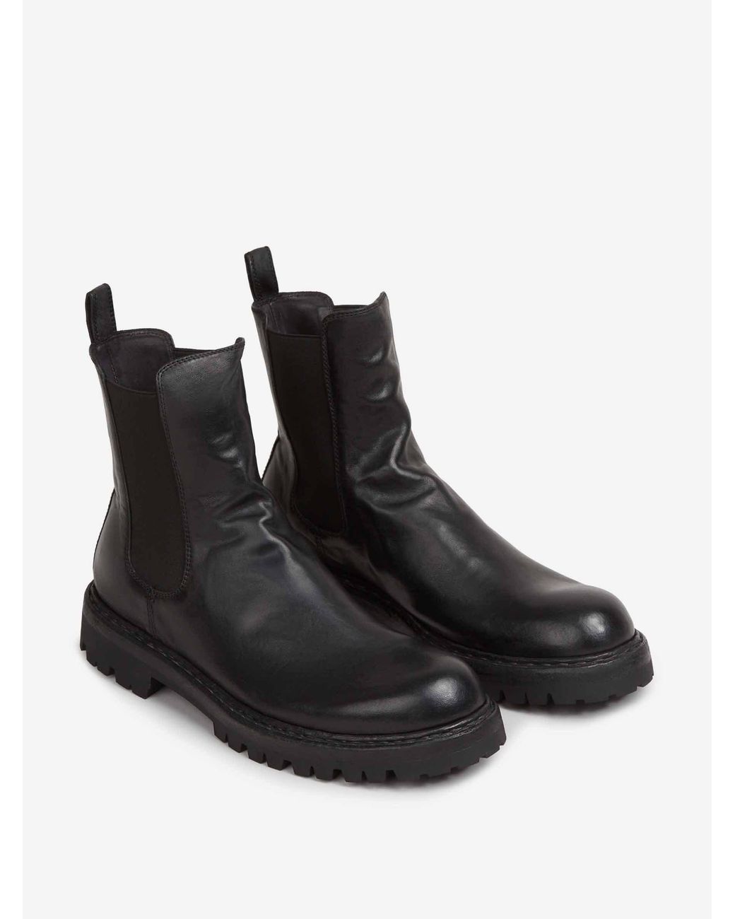 Officine Creative Black Chelsea Boots Leather for men