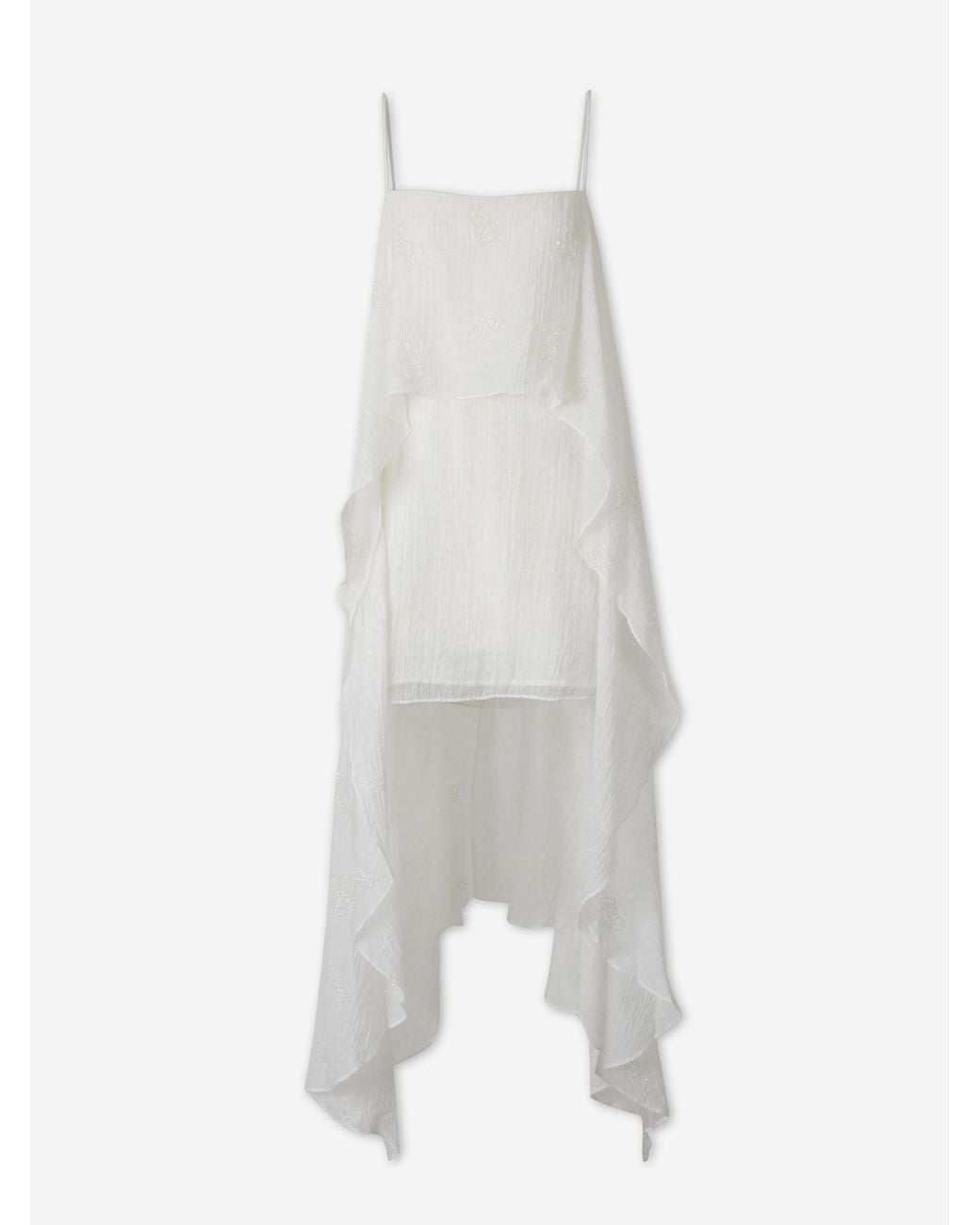 Staud White Valencia Mini Dress