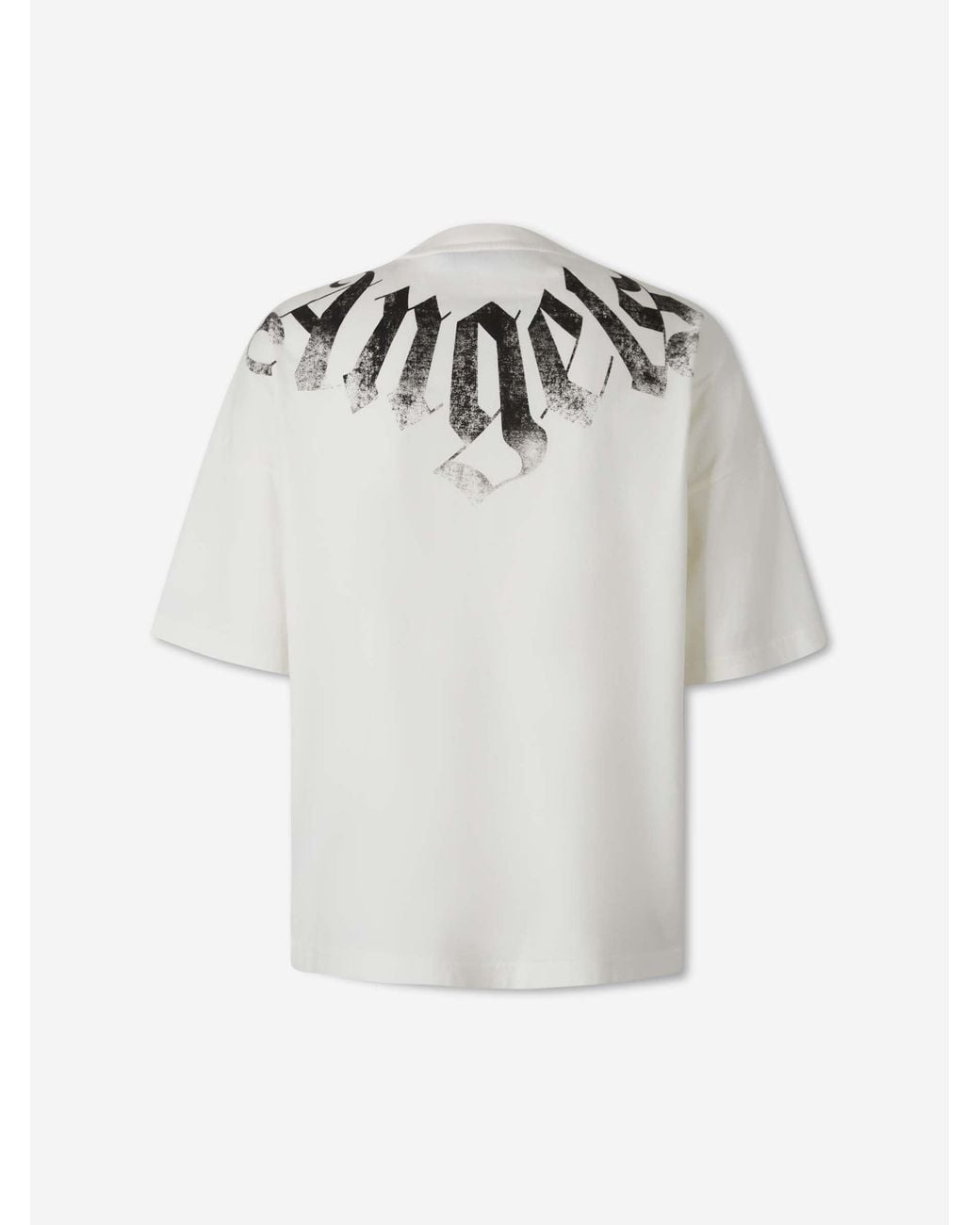 Palm Angels White Short Sleeve T-Shirt for men