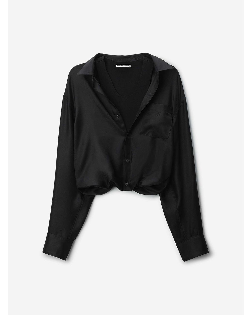 Camisa Top Capas Alexander Wang de color Black