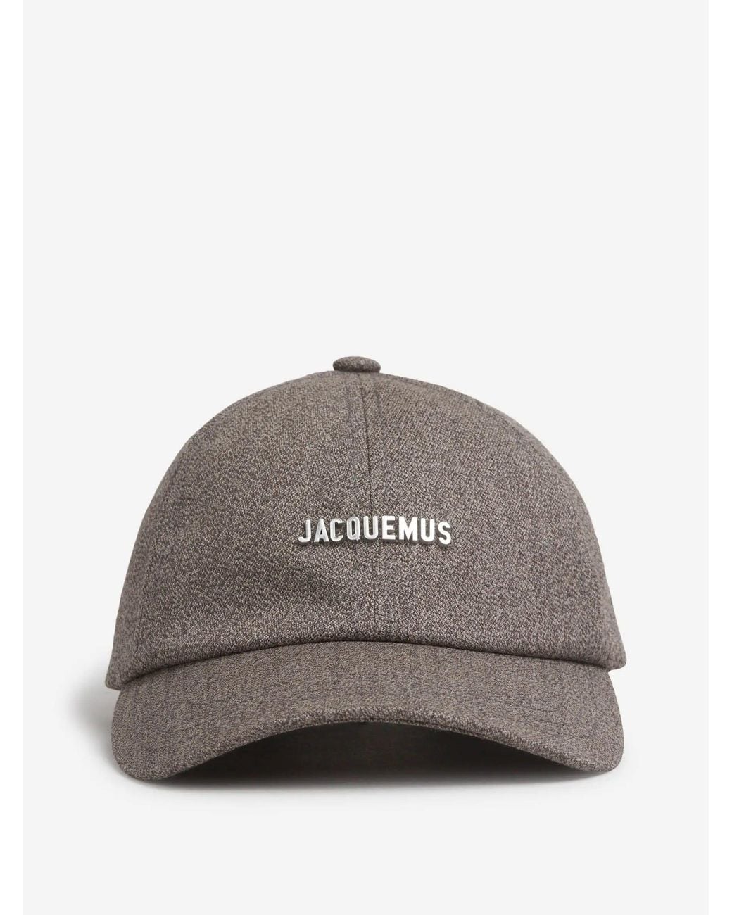 Jacquemus Gray Wool Cap With Logo for men
