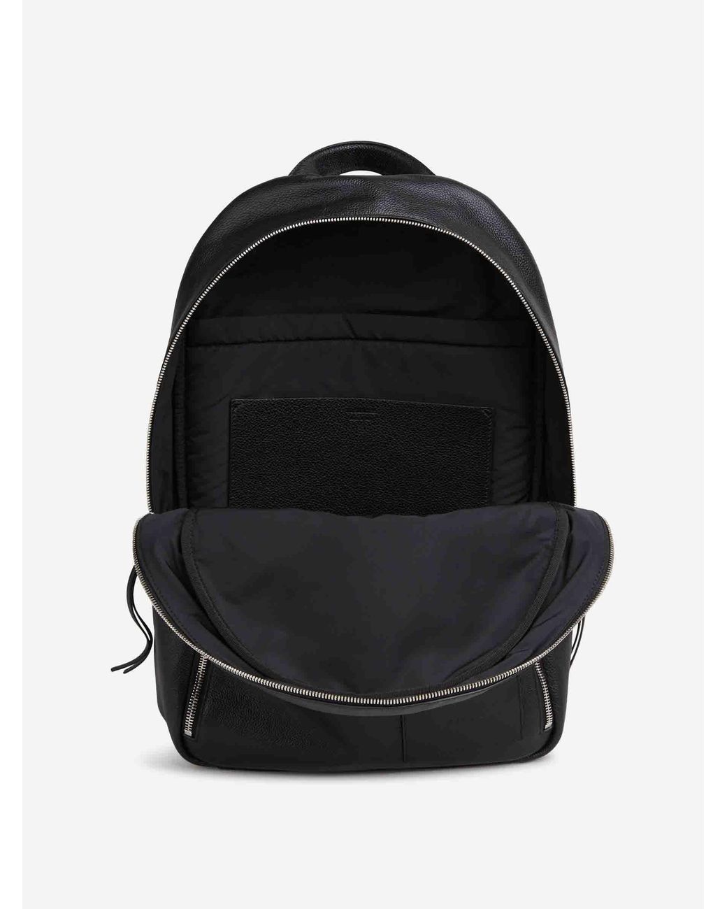 Jil Sander Black Leather Backpack for men