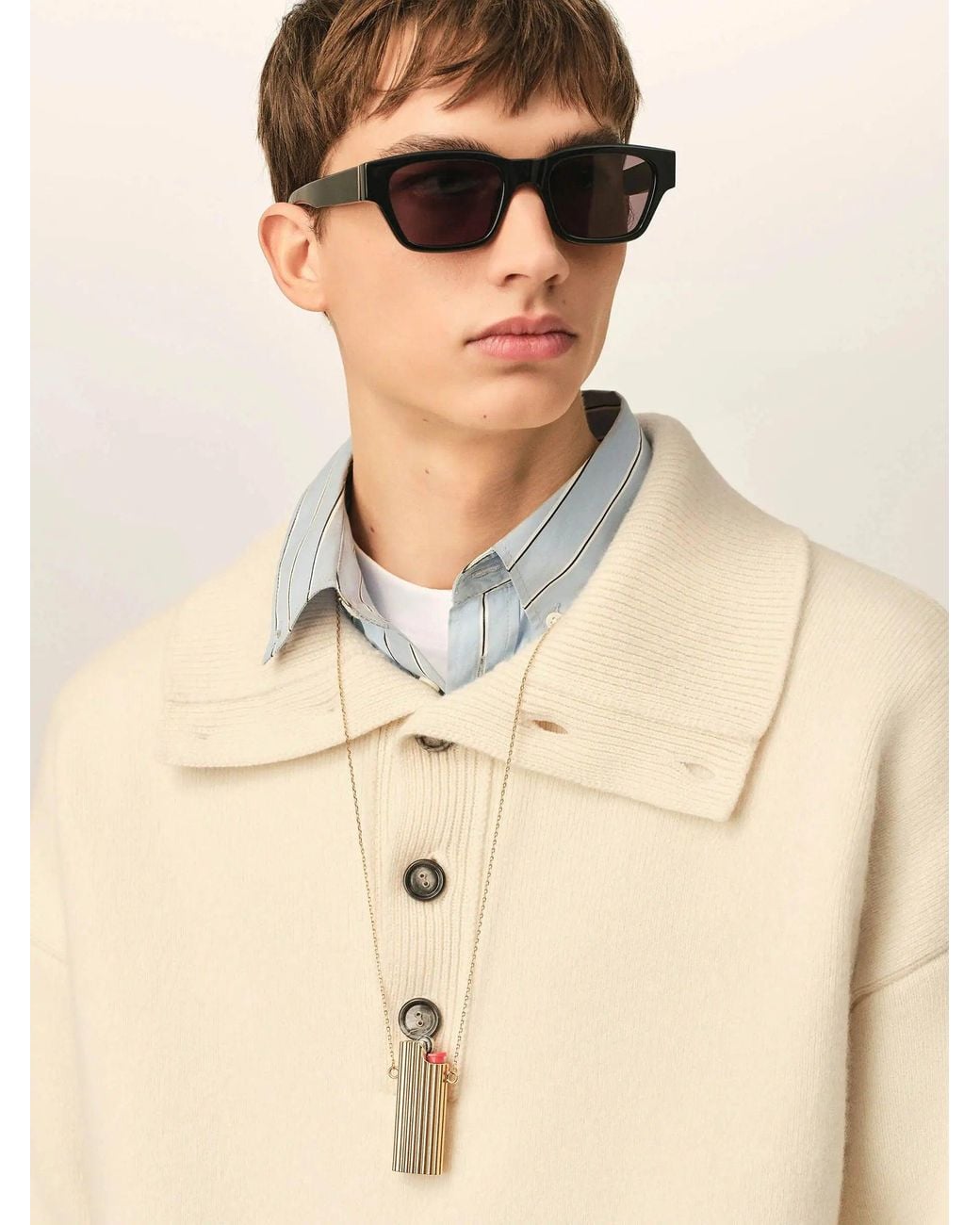 AMI Natural Sweater Wool Turtleneck
