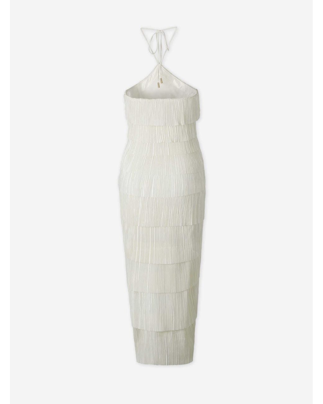 Cult Gaia White Patrizia Fringe Dress