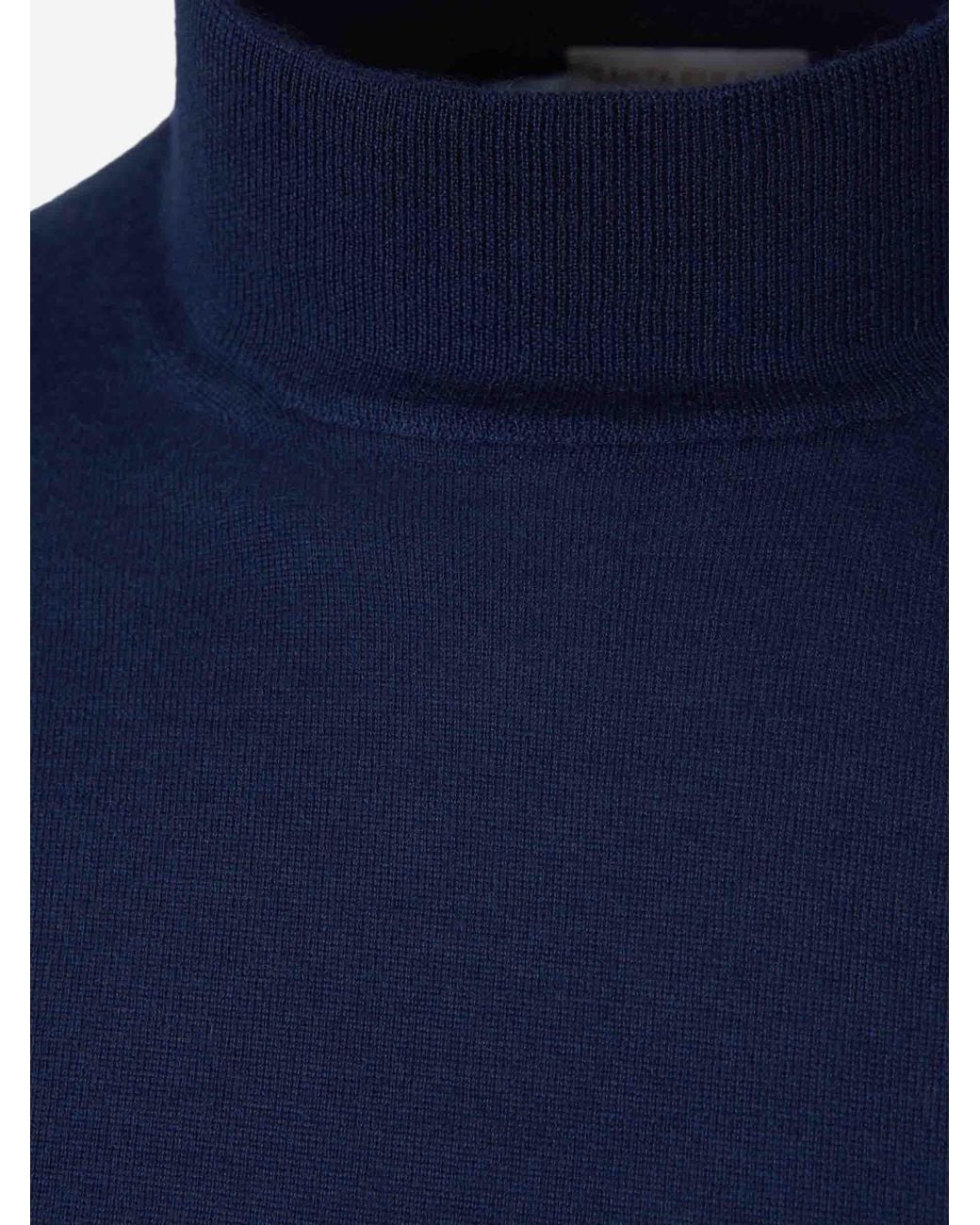Santa Eulalia Blue Thin Turtleneck Sweater for men