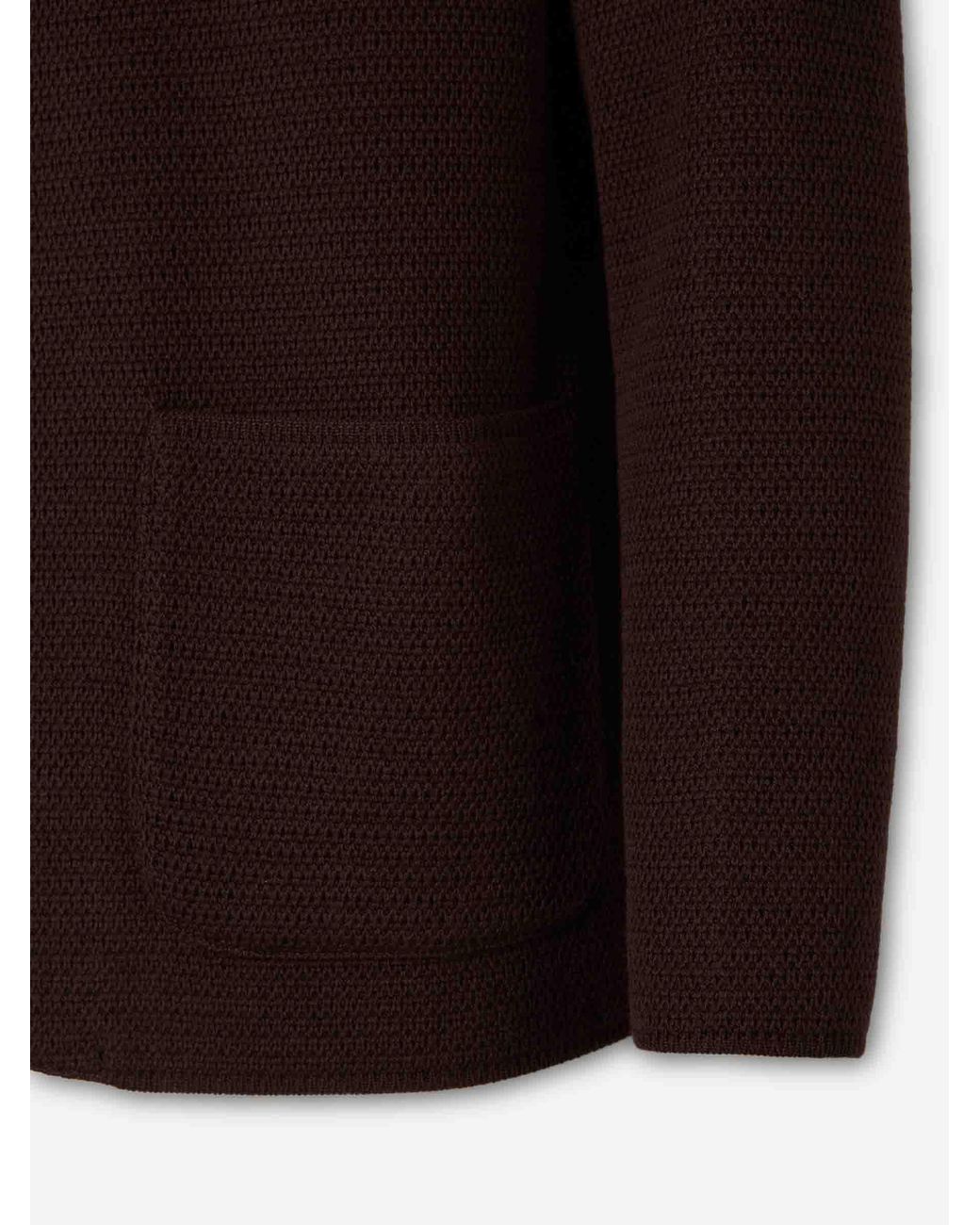 Lardini Brown Wool Cardigan for men