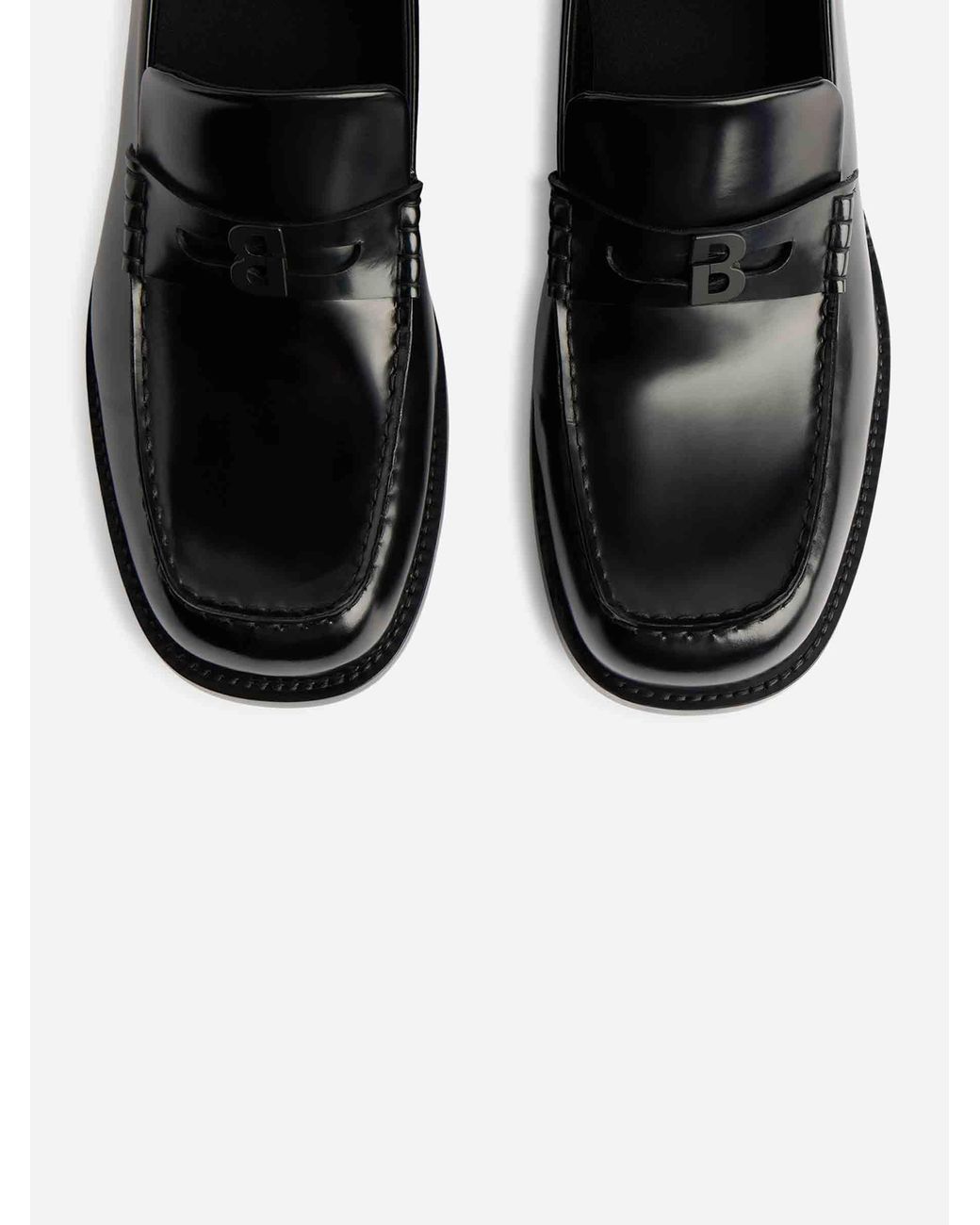 Balenciaga Black Comfy Leather Loafers for men