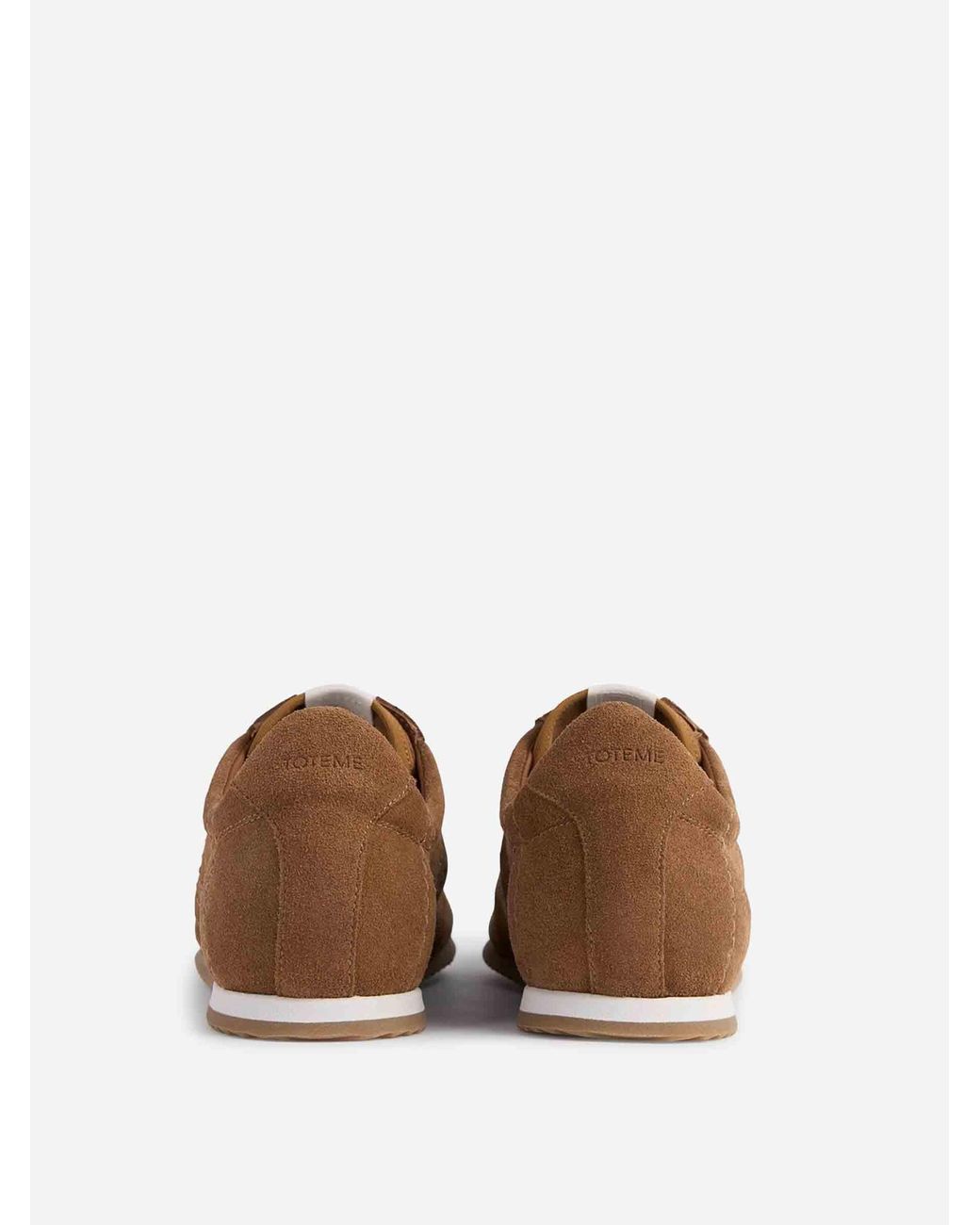Totême Brown Flex Suede Sneakers Copper