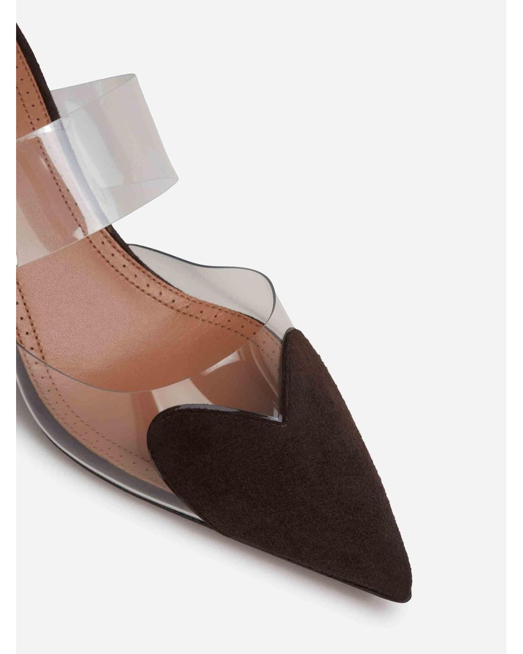 Alaïa White Transparent-Panel Wedge Sandal