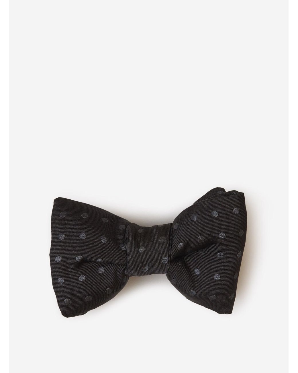 Tom Ford Black Silk Polka Dots Bow Tie for men