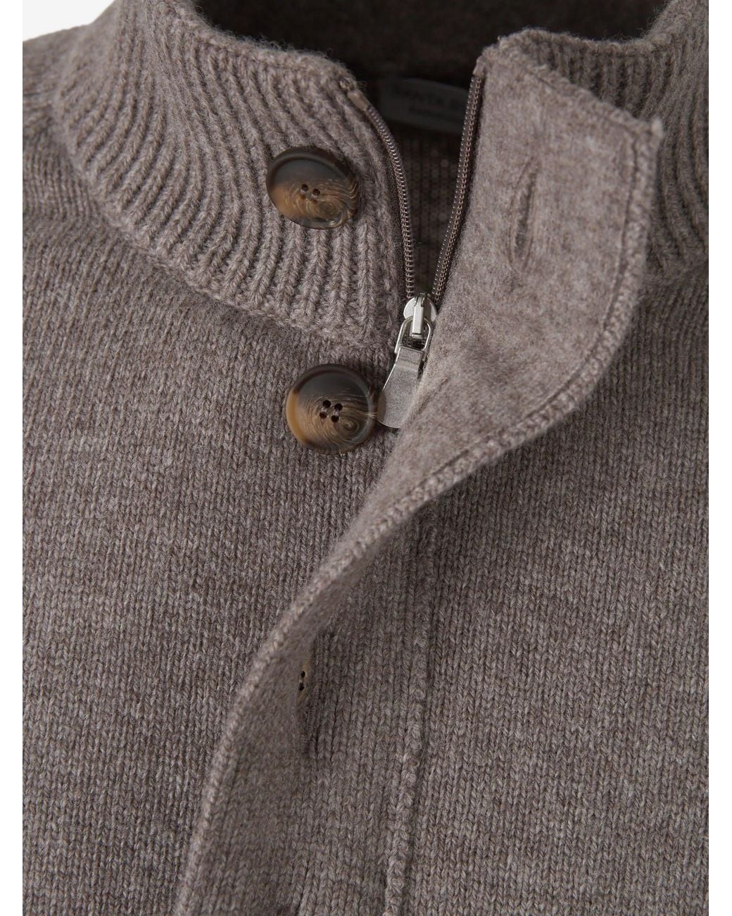 Santa Eulalia Gray High Neck Sweater for men