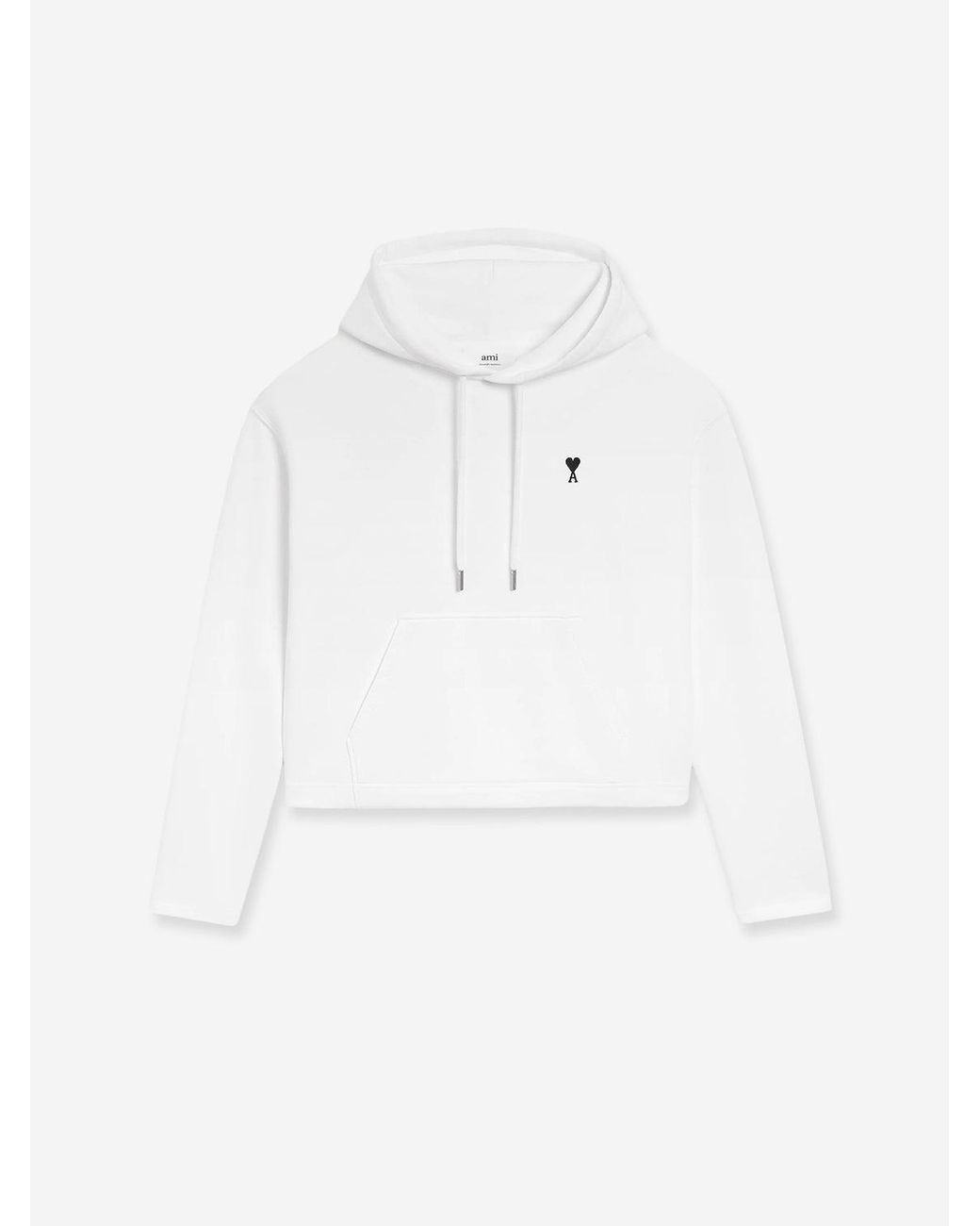 AMI White Hooded Sweatshirt Logo