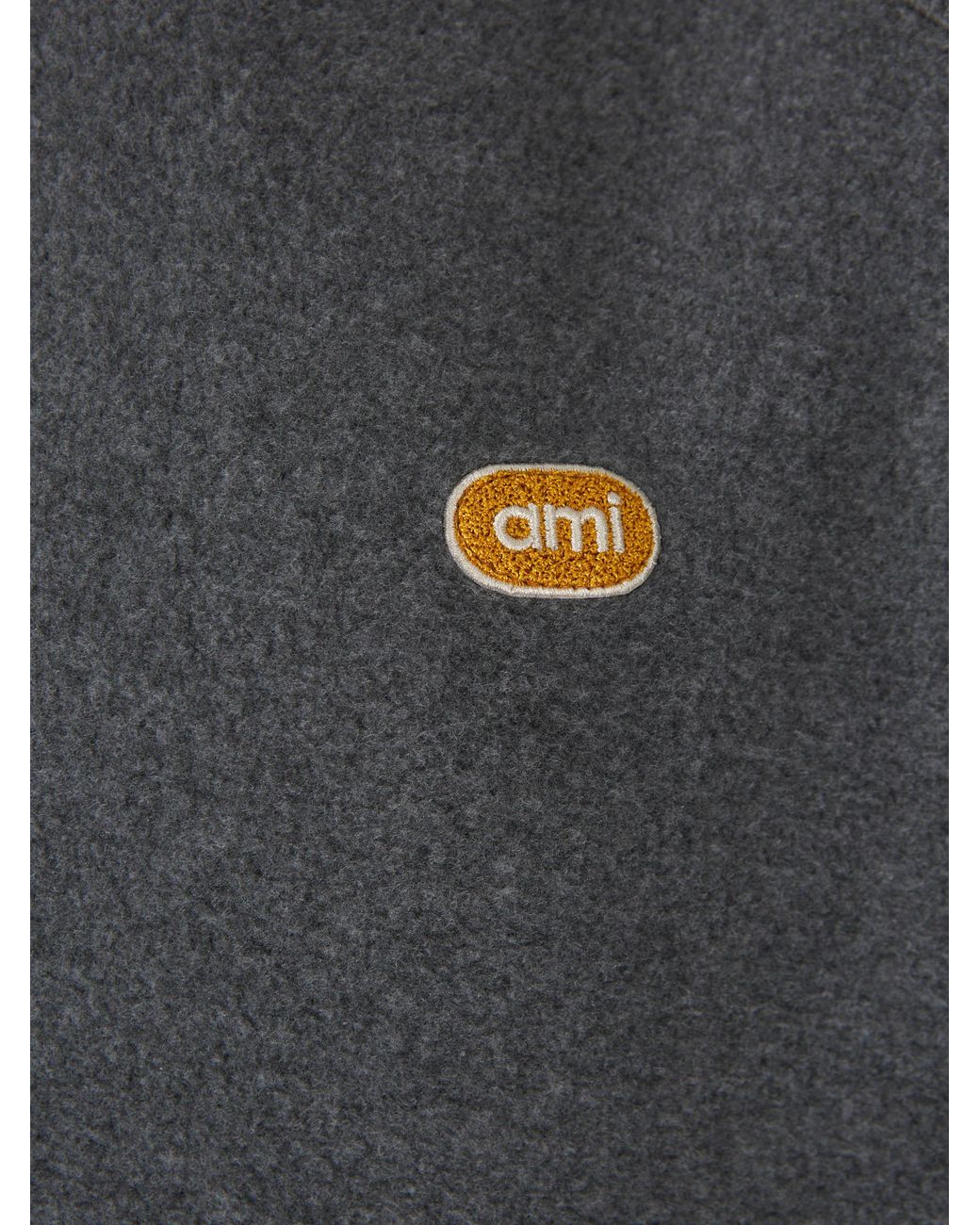 AMI Gray Logo Fleece Sweatshirt