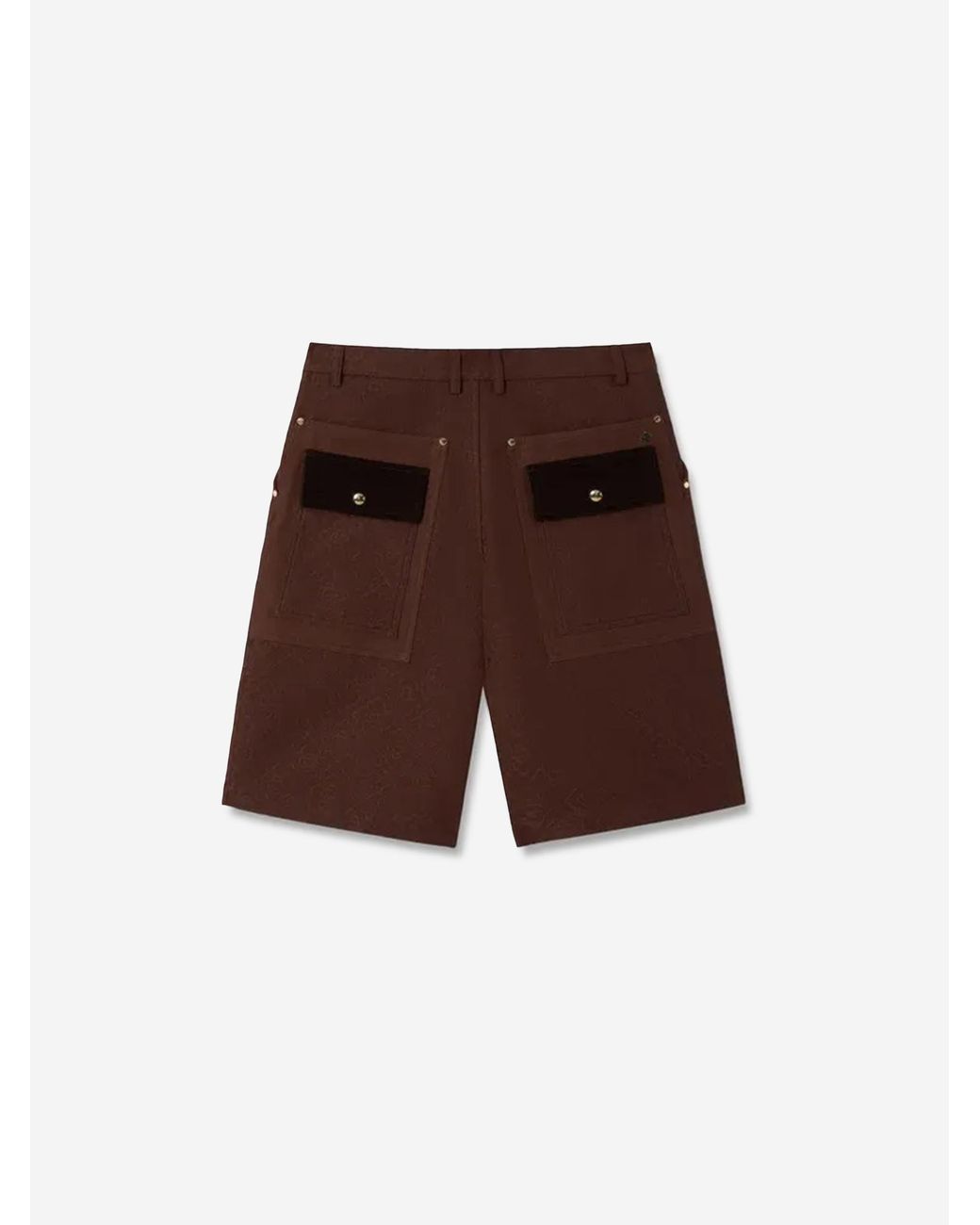 Casablanca Brown Monogram Cotton Bermuda Shorts for men