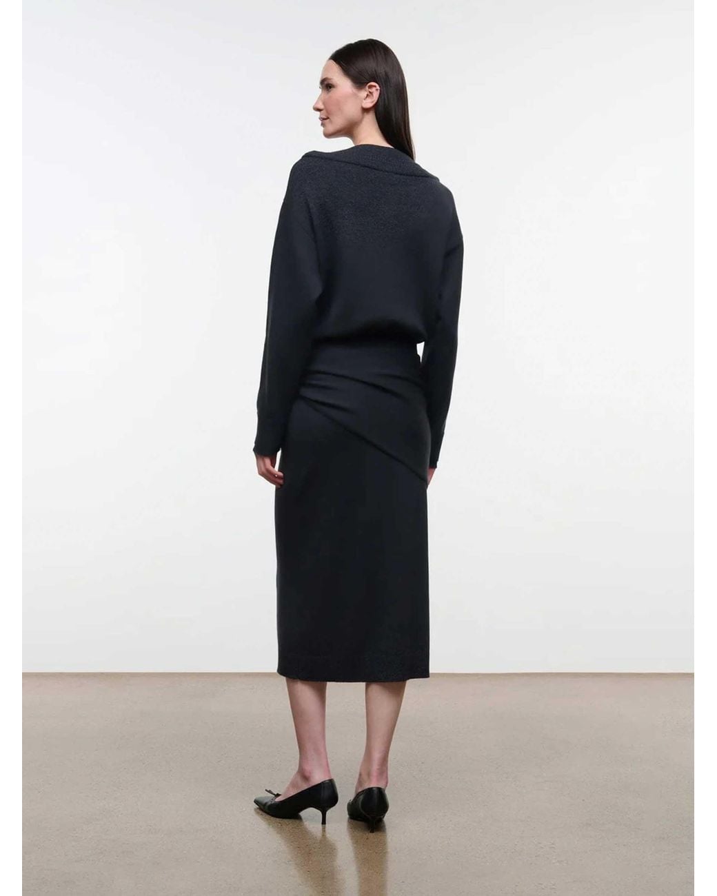 Staud Black Norman Knit Dress