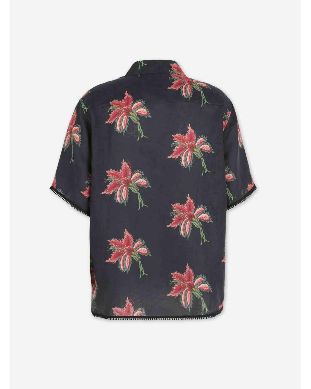 Camicia Di Carta Floreale di Valentino in Blue da Uomo