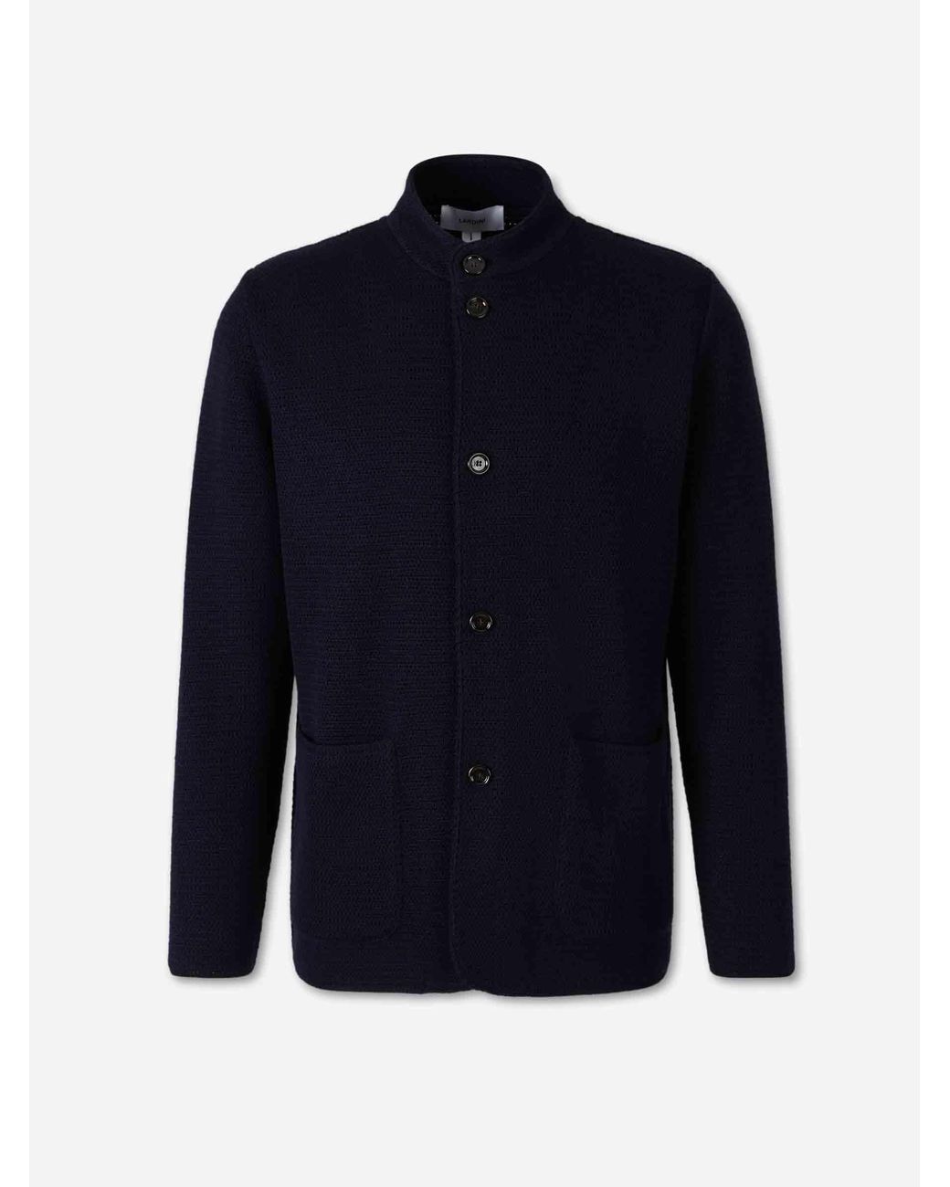 Lardini Blue Wool Cardigan for men