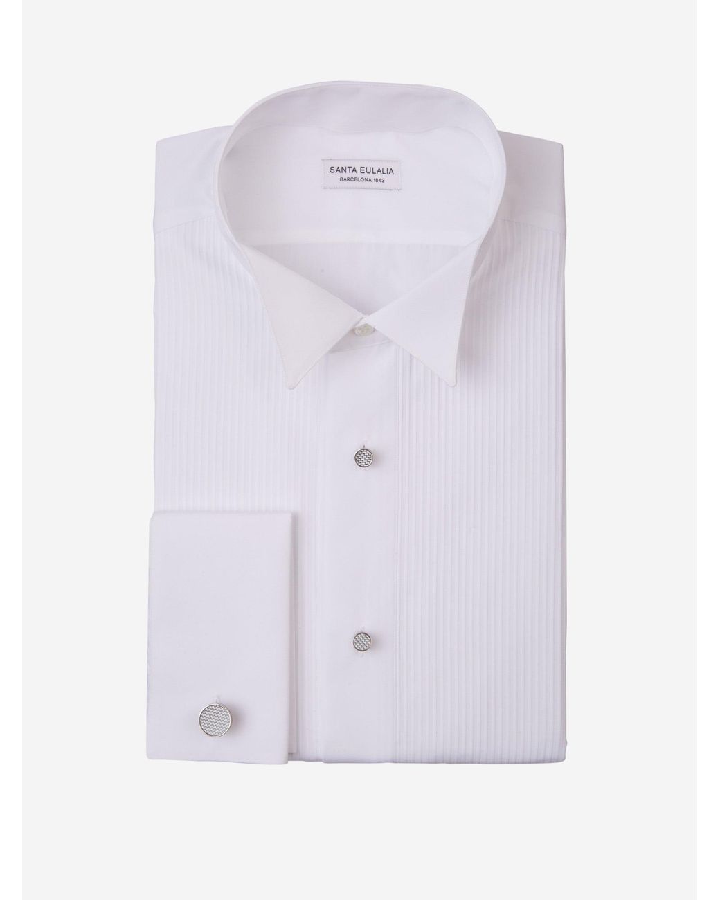 Santa Eulalia Purple Poplin Formal Shirt for men