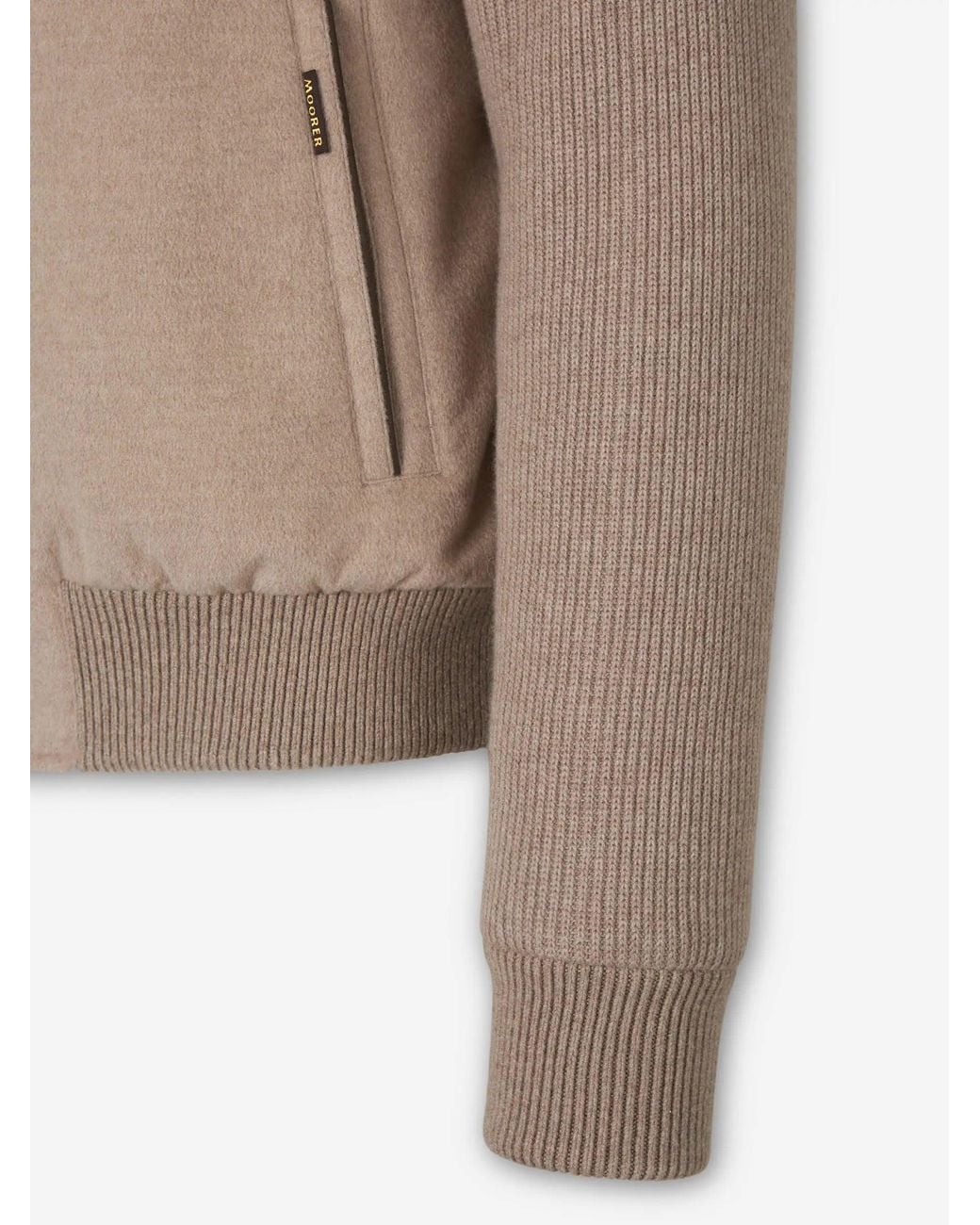 Moorer Natural Quilted Knit Jacket for men