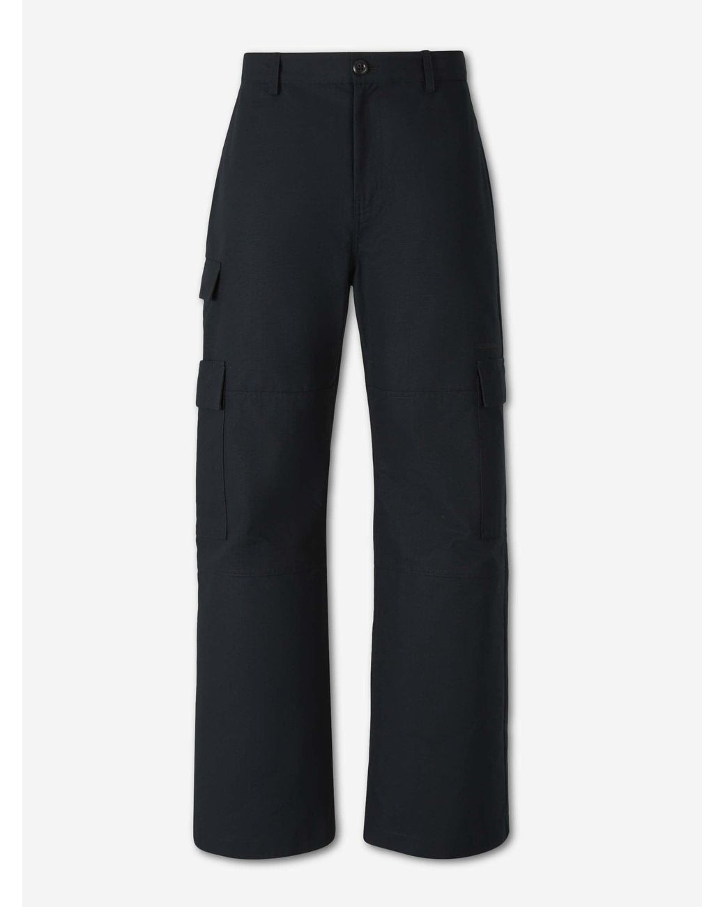 Balenciaga Blue Wide Leg Pants Cargo for men