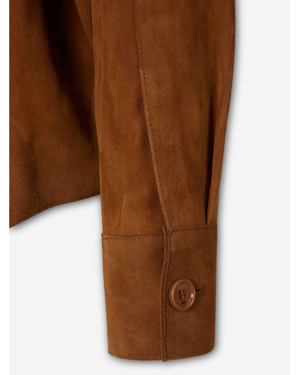 AMI Brown Suede Leather Jacket