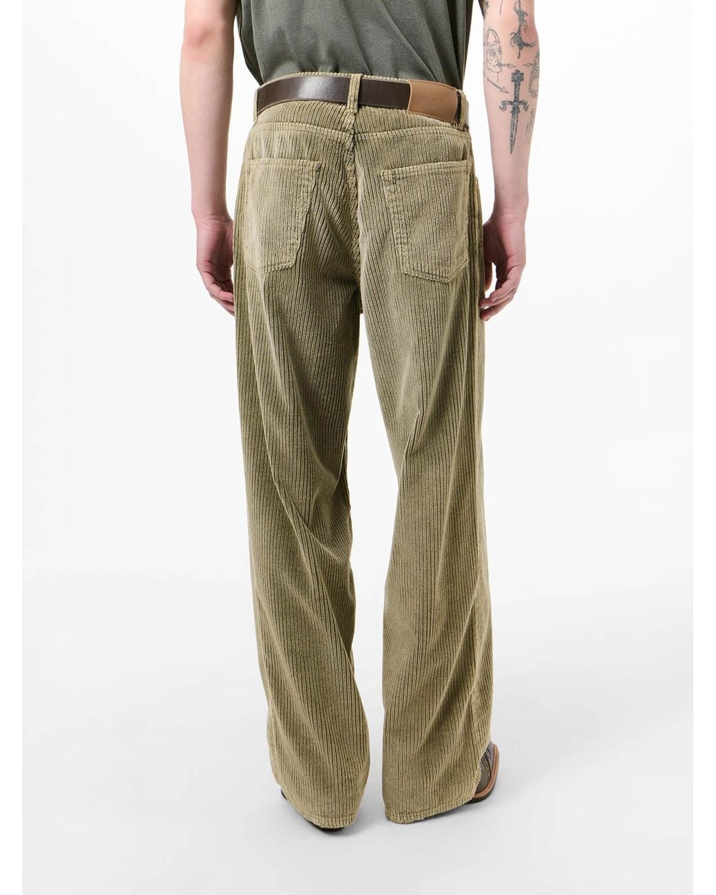 Our Legacy White Wide Corduroy Trousers for men