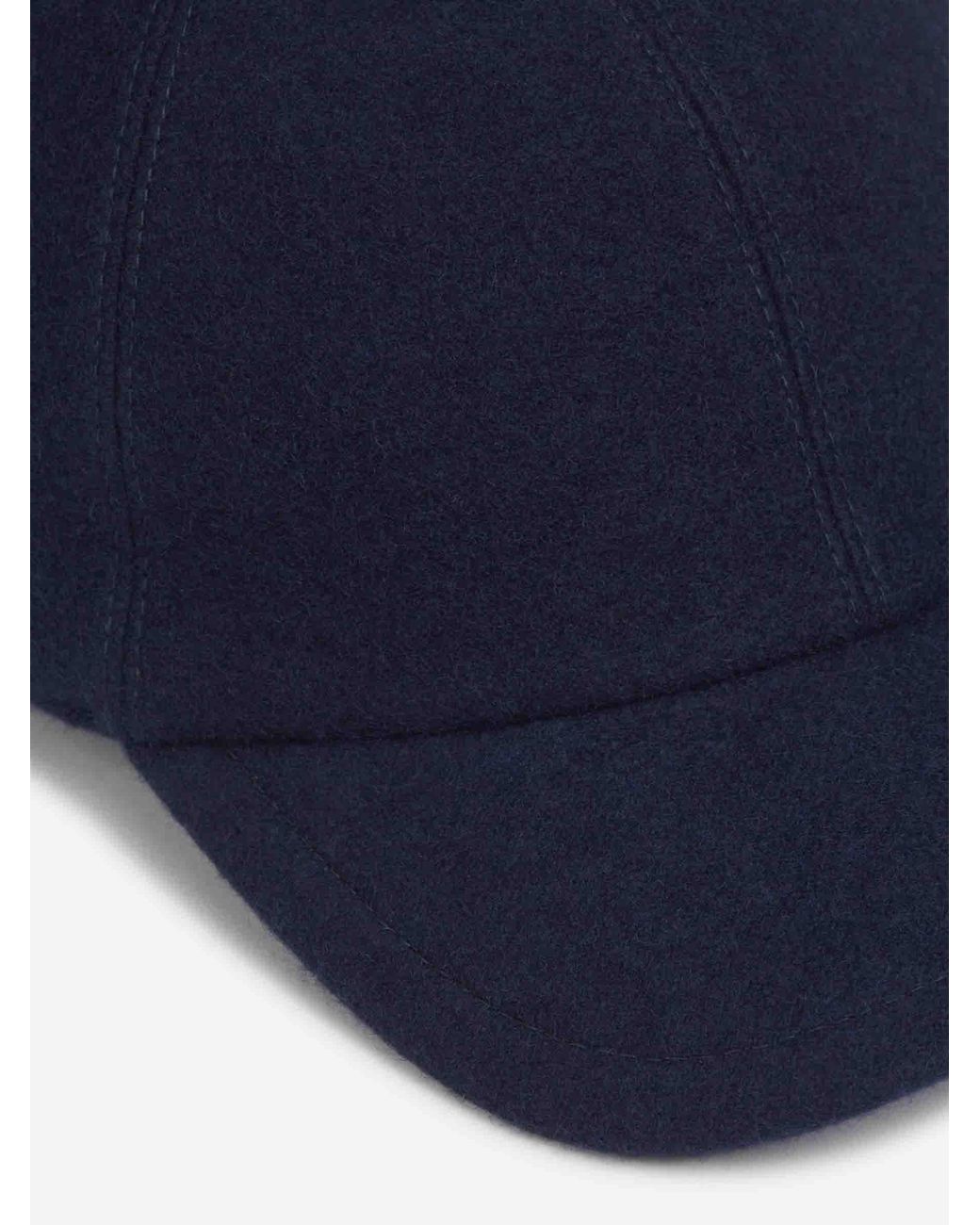 Fedeli Blue Cashmere Cap for men