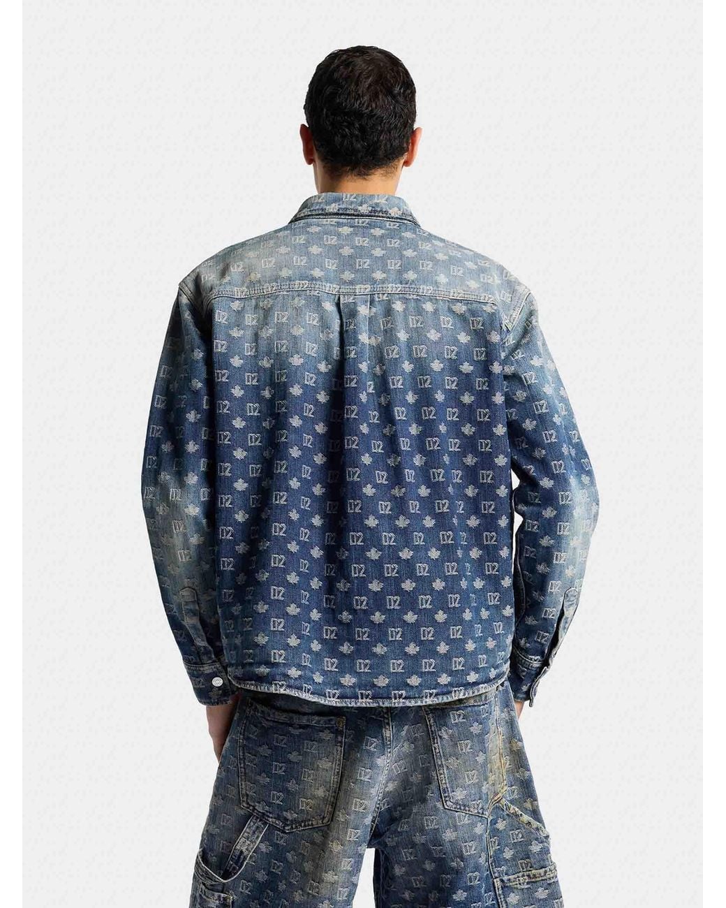 DSquared² Monogram Denimjacke in Blue für Herren