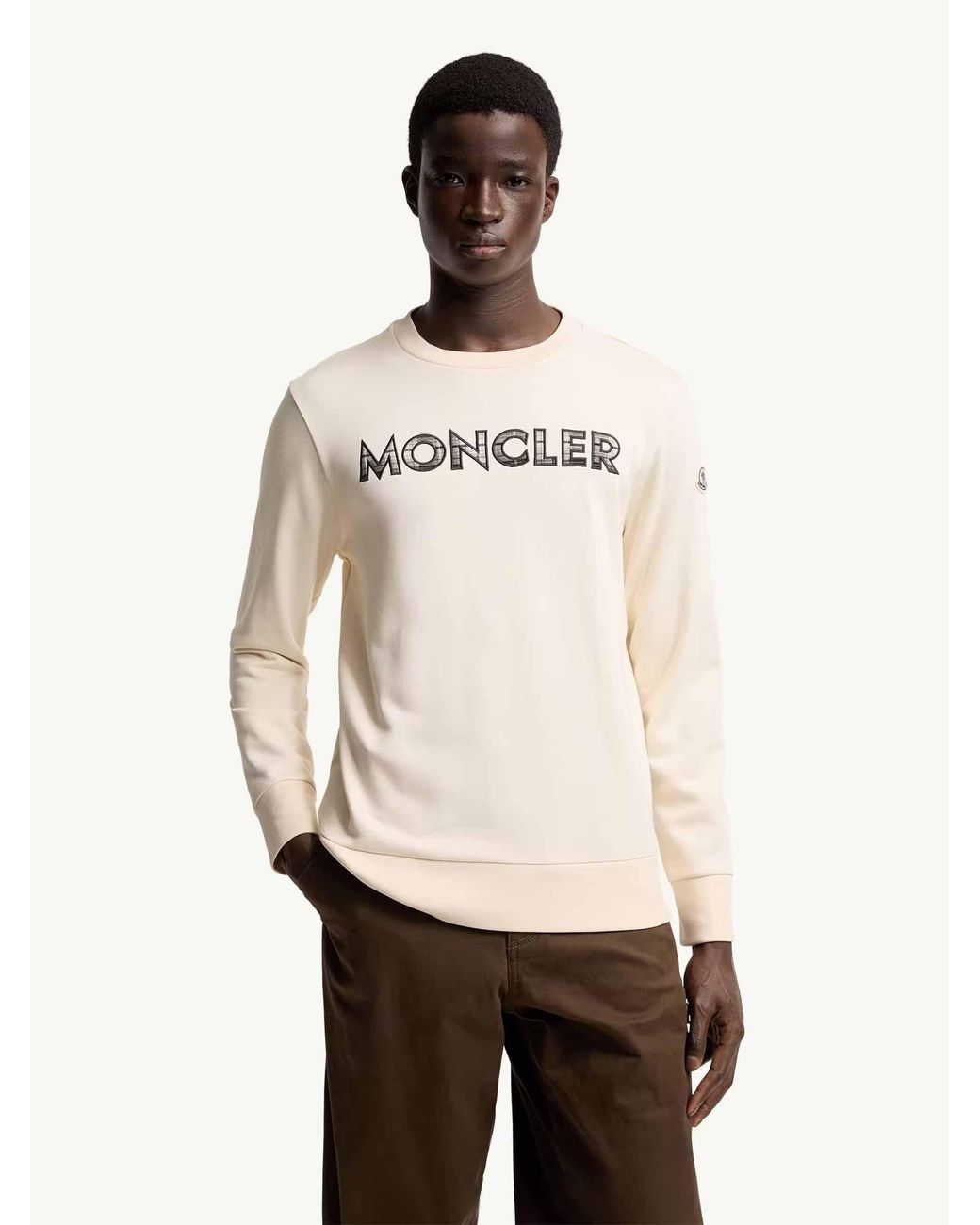 Sudadera Logo Moncler de hombre de color Natural