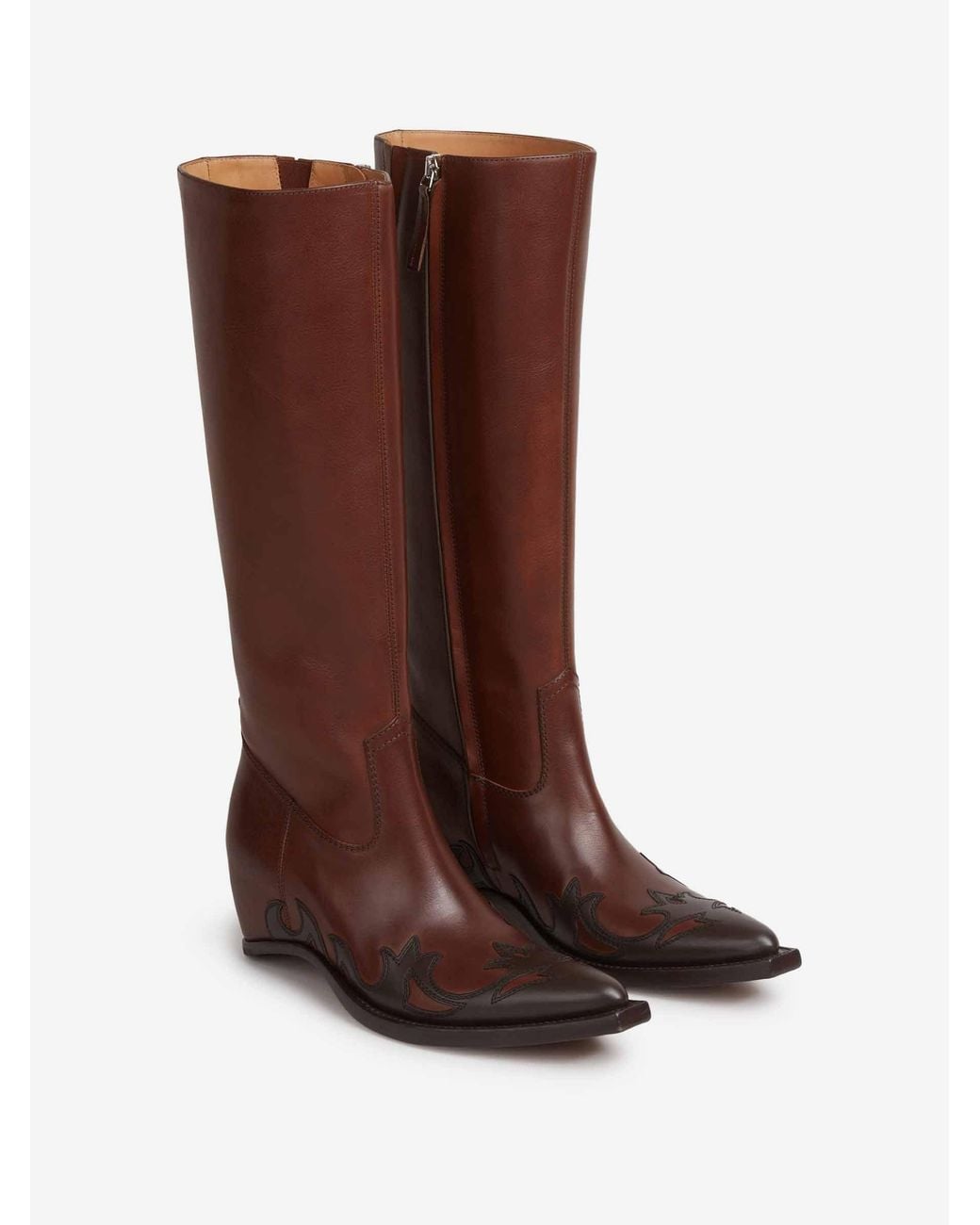 Maison Margiela Brown Western High Boots
