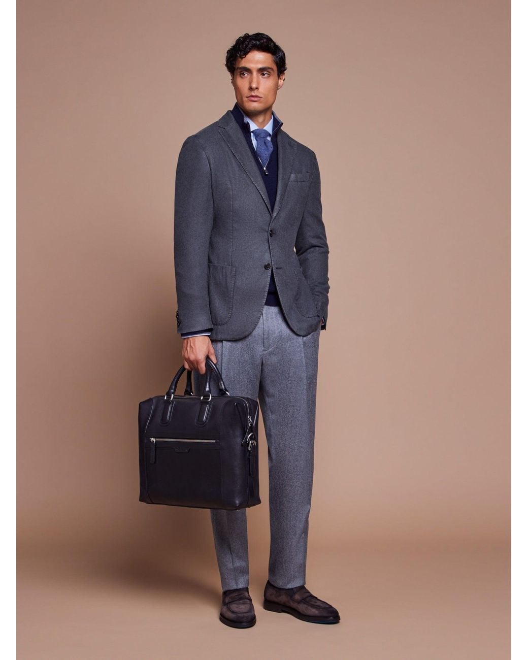 Santa Eulalia Gray Elastic Waist Trousers for men
