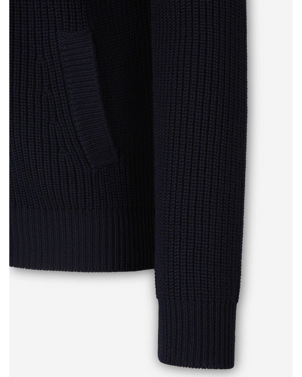 Santa Eulalia Blue Wool Cardigan With Zipper for men
