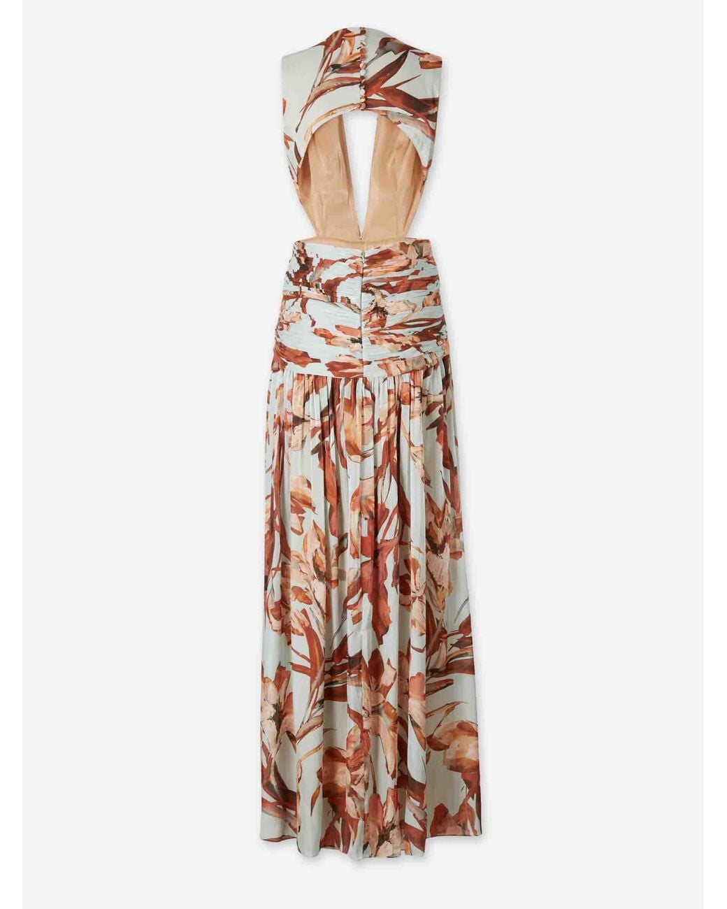 Costarellos White Draped Maxi Dress