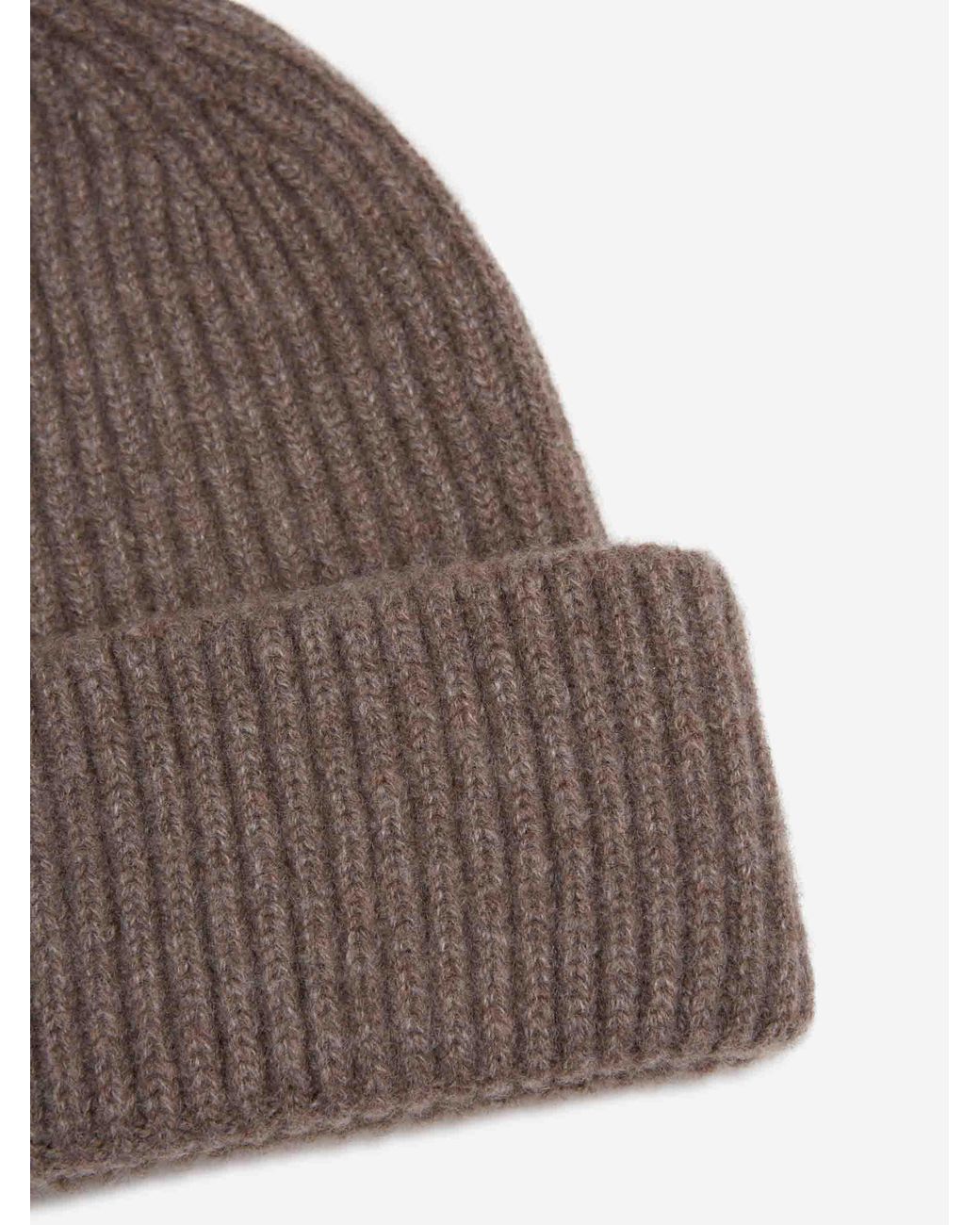 Fedeli Brown Cashmere Knit Hat for men