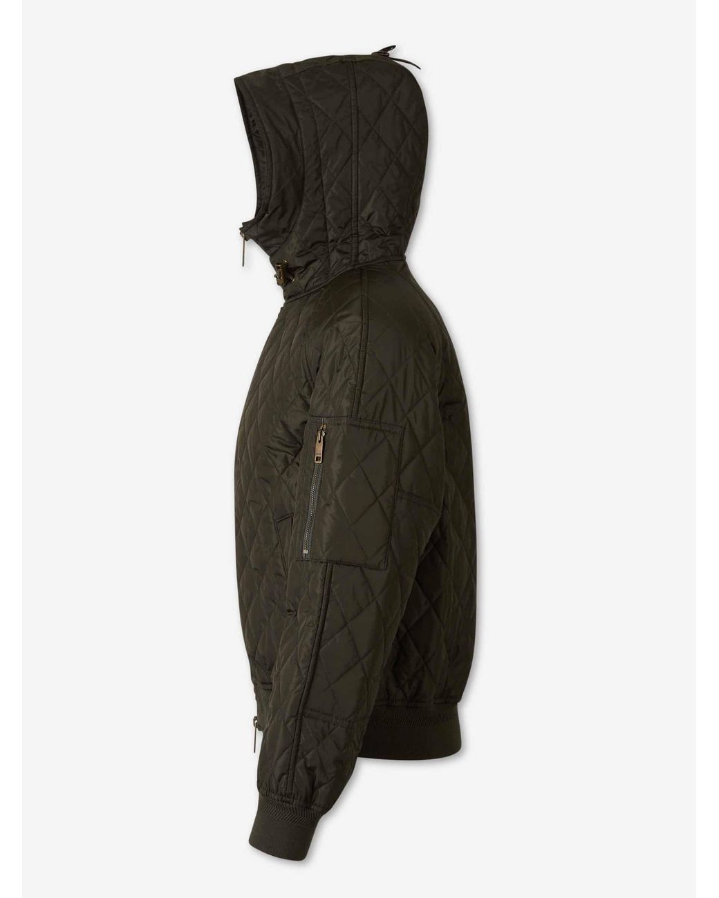 Burberry Black Short Down Jacket With Hood for men