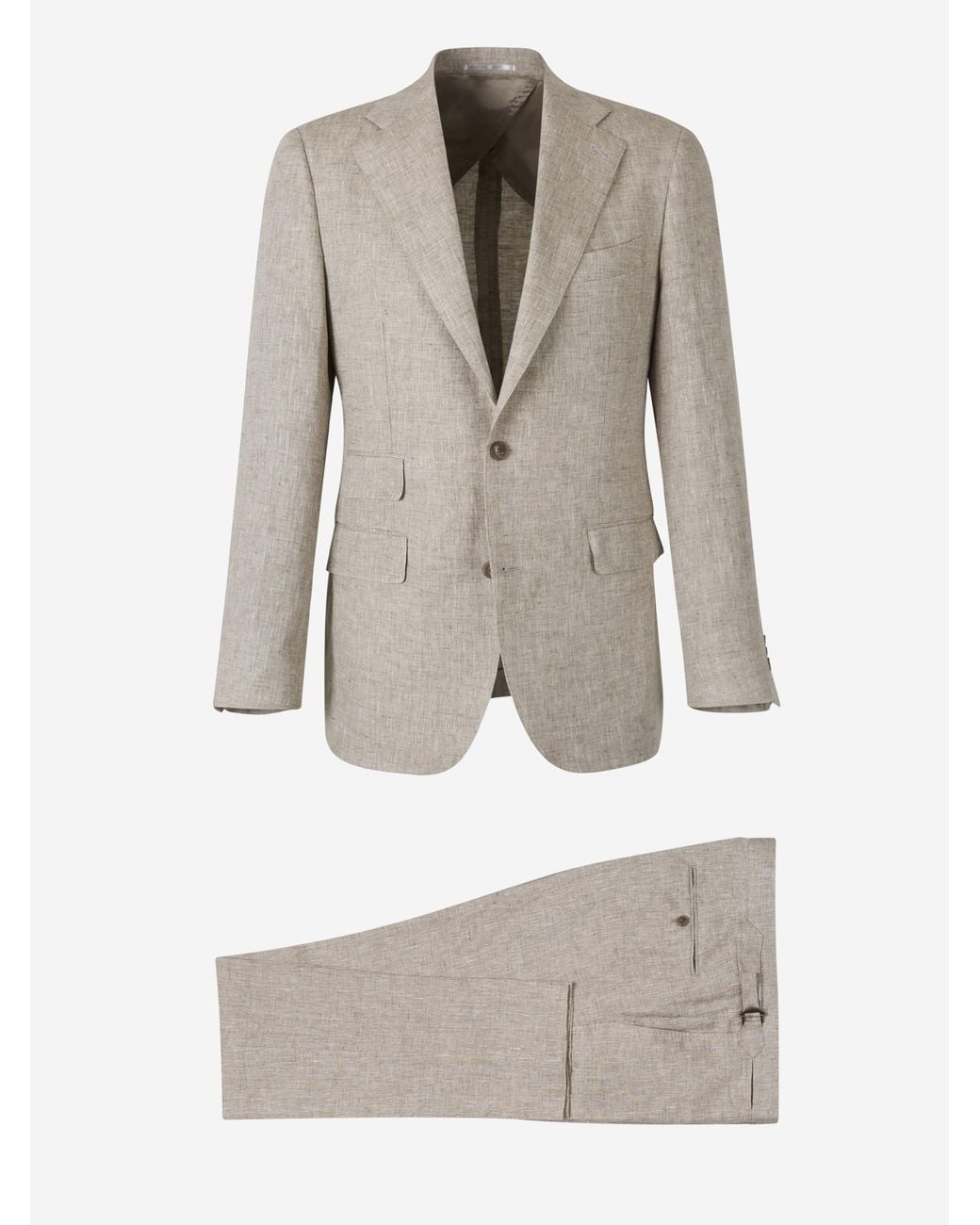 Santa Eulalia Gray Linen Suit for men