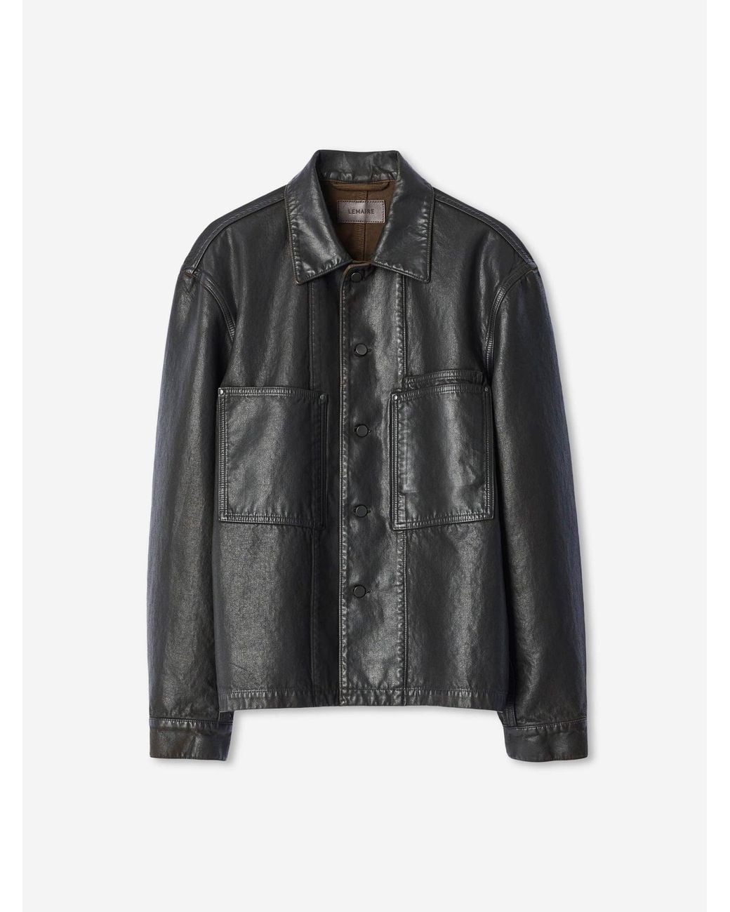 Lemaire Black Coated Denim Undershirt for men