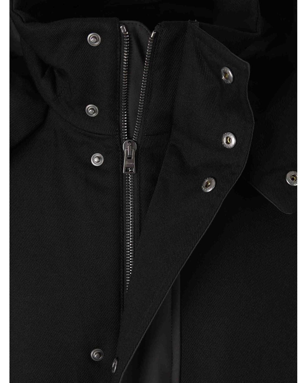Herno Black Long Polyester Parka for men