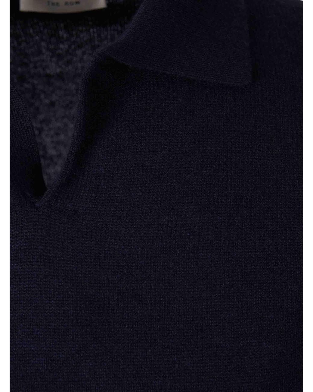 The Row Blue Polo Neck Sweater for men