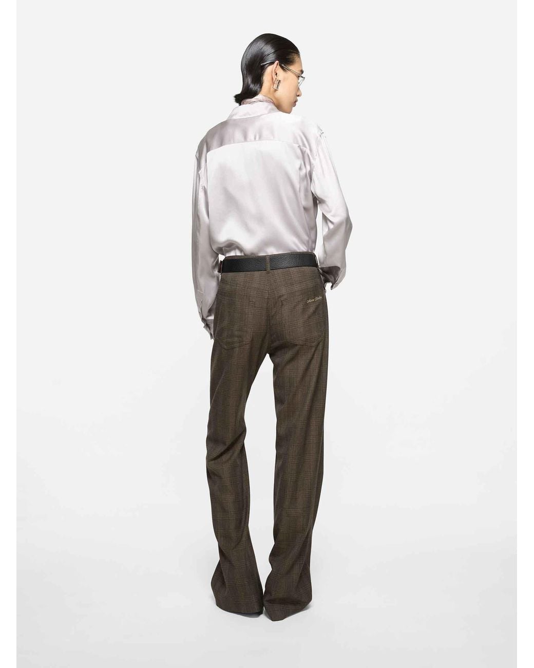 Acne Brown Plaid Dressy Pants