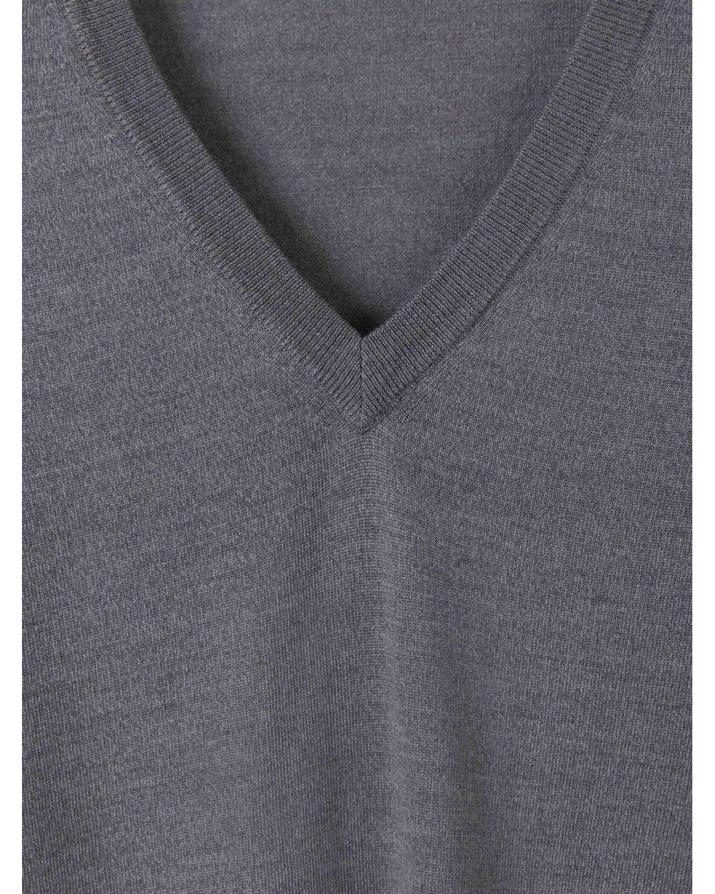 Zanone Gray Wool Knitted Sweater for men