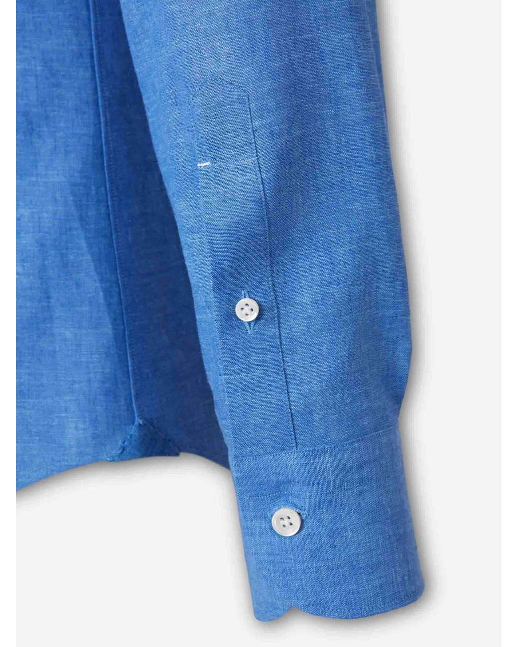 Santa Eulalia Blue Mandarin Collar Shirt for men