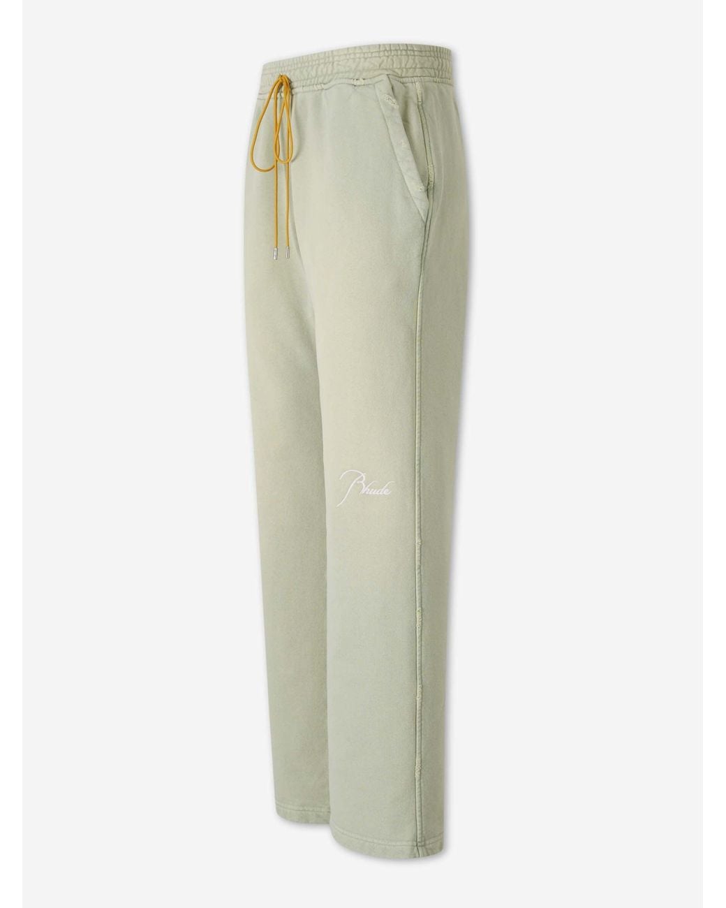 Rhude Green Cotton Joggers for men