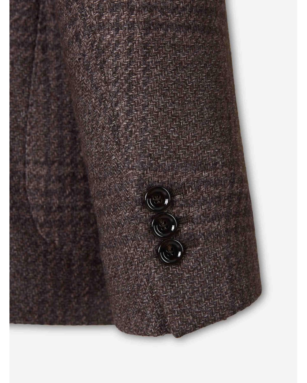 Lardini Black Blazer Straight Checkered for men