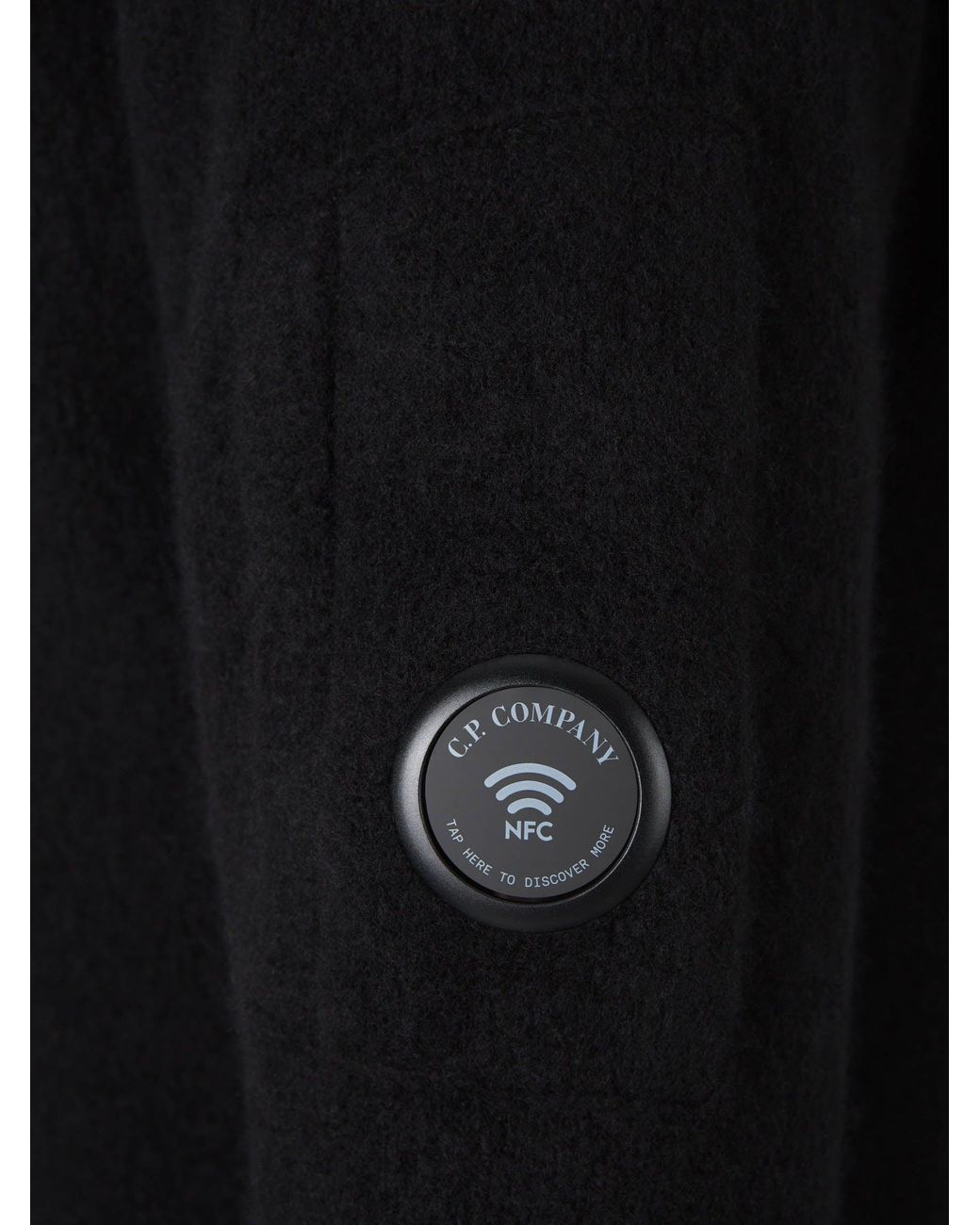 C P Company Black High Neck Zip-Up Sweater for men
