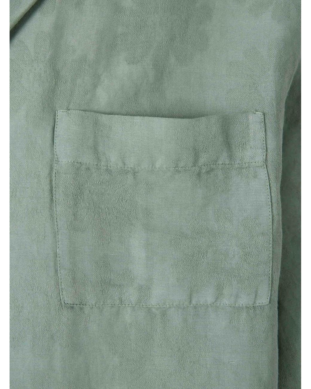 Vincenzo Di Ruggiero Green Linen Casual Shirt for men