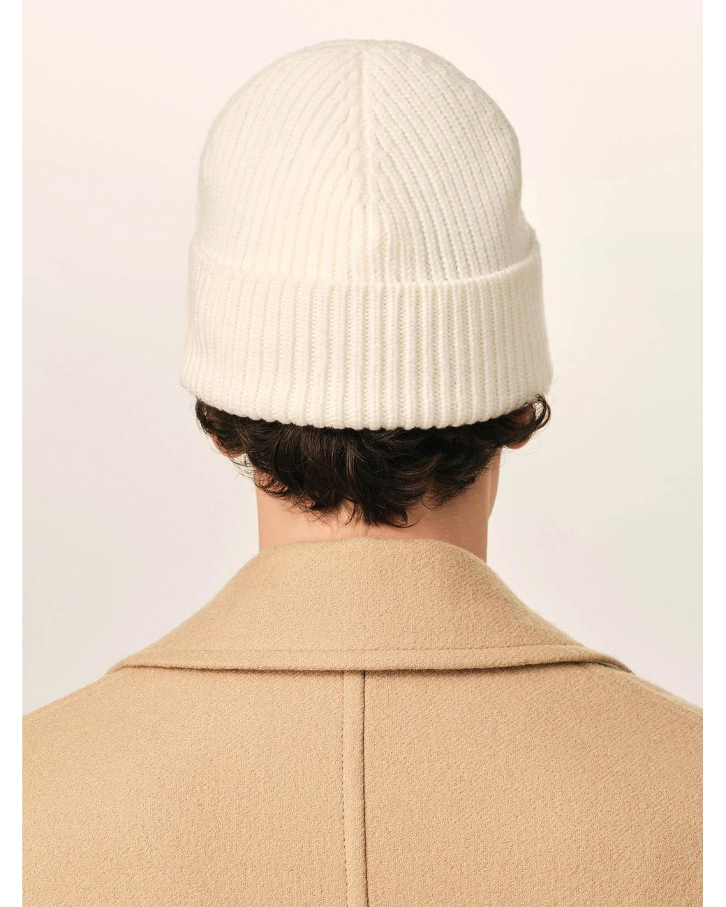AMI Natural Wool Logo Hat for men