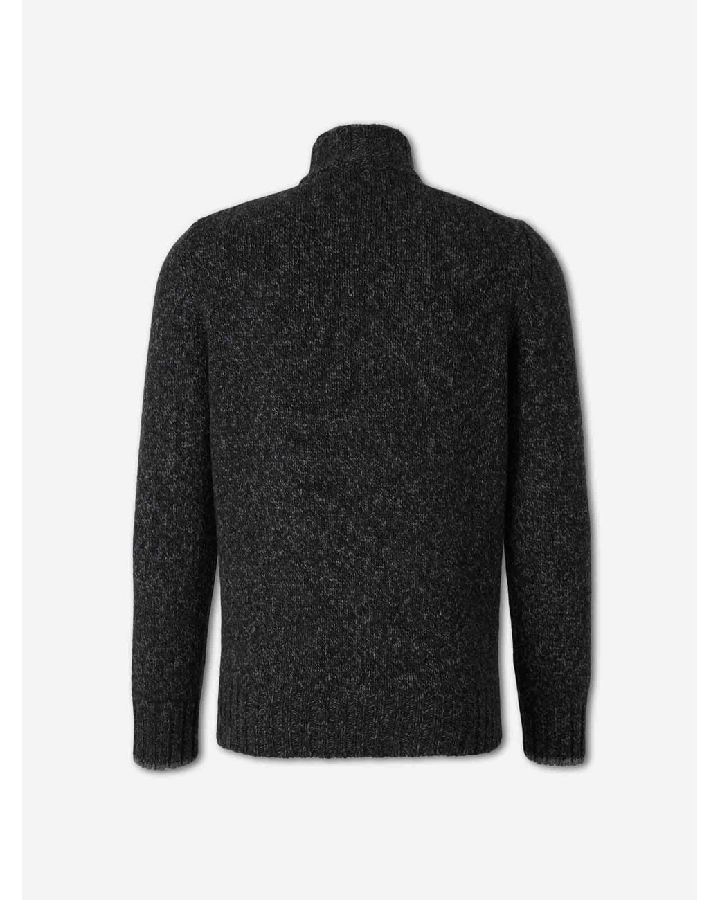 Santa Eulalia Black Woolen Sweater for men