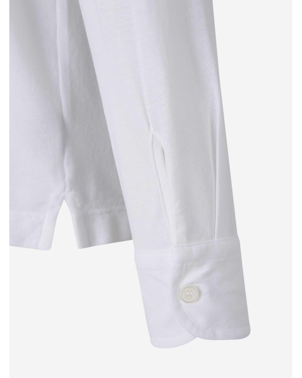 Zanone White Cotton Slit Shirt for men